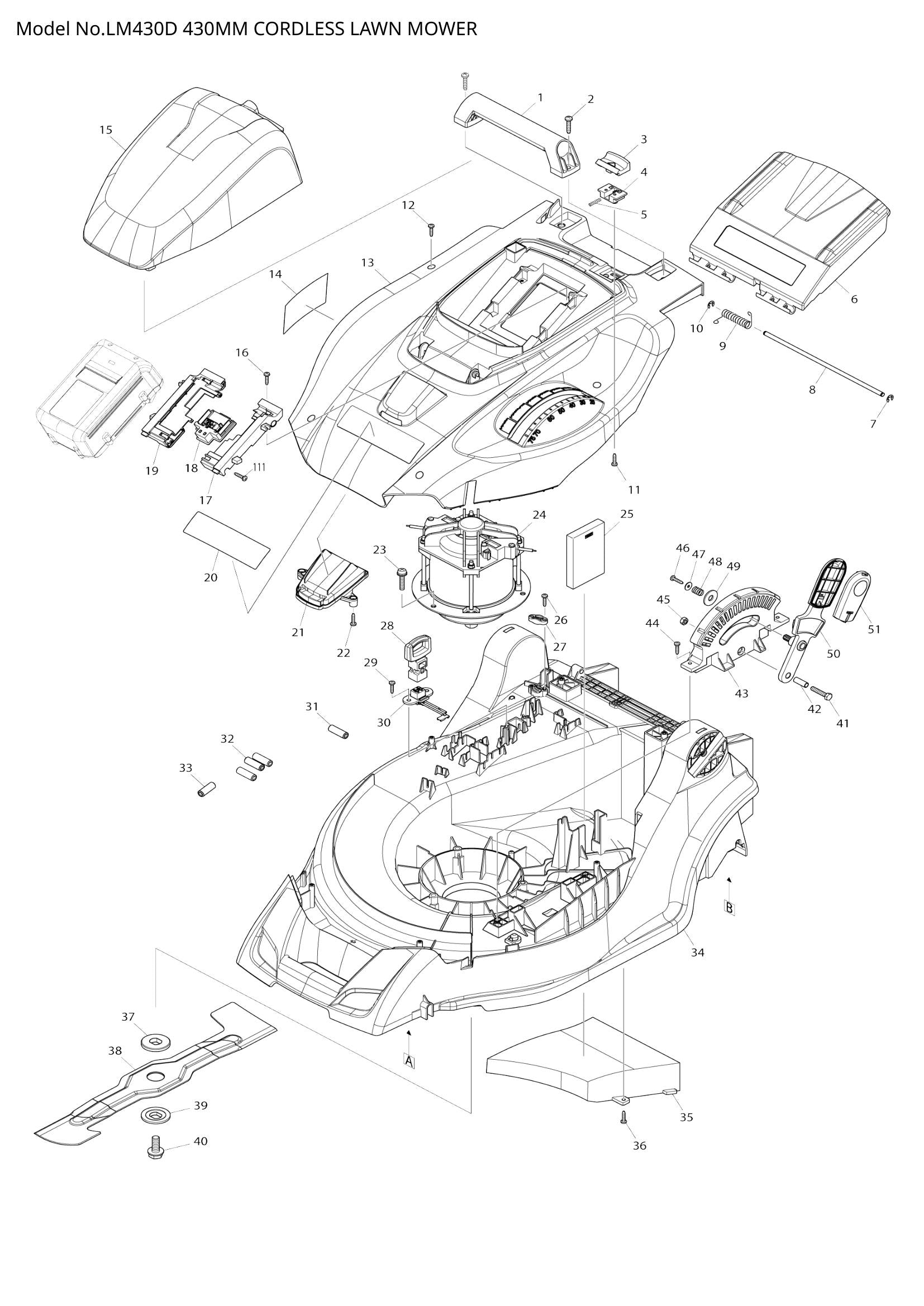 LM430D exploded view