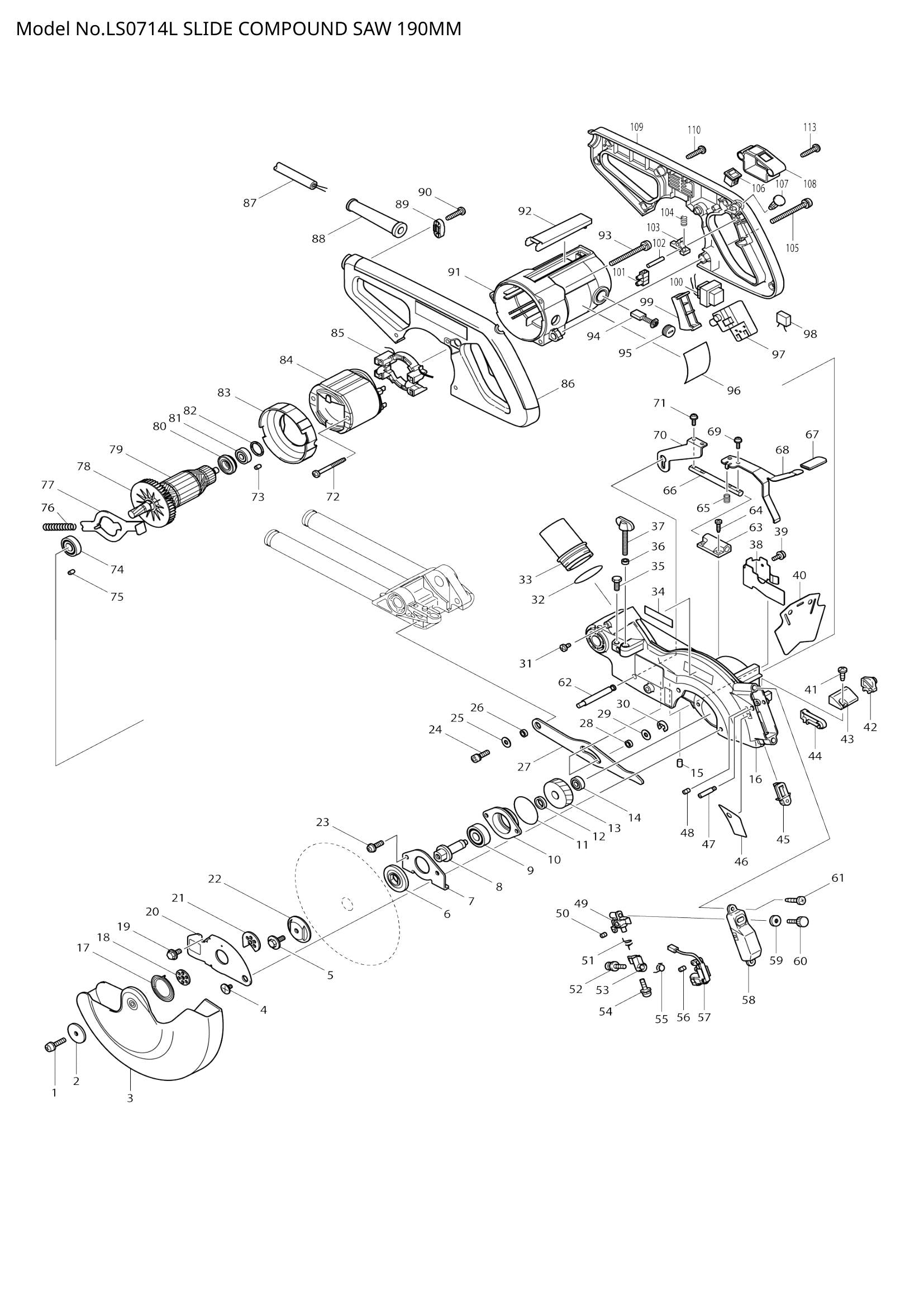 LS0714L exploded view