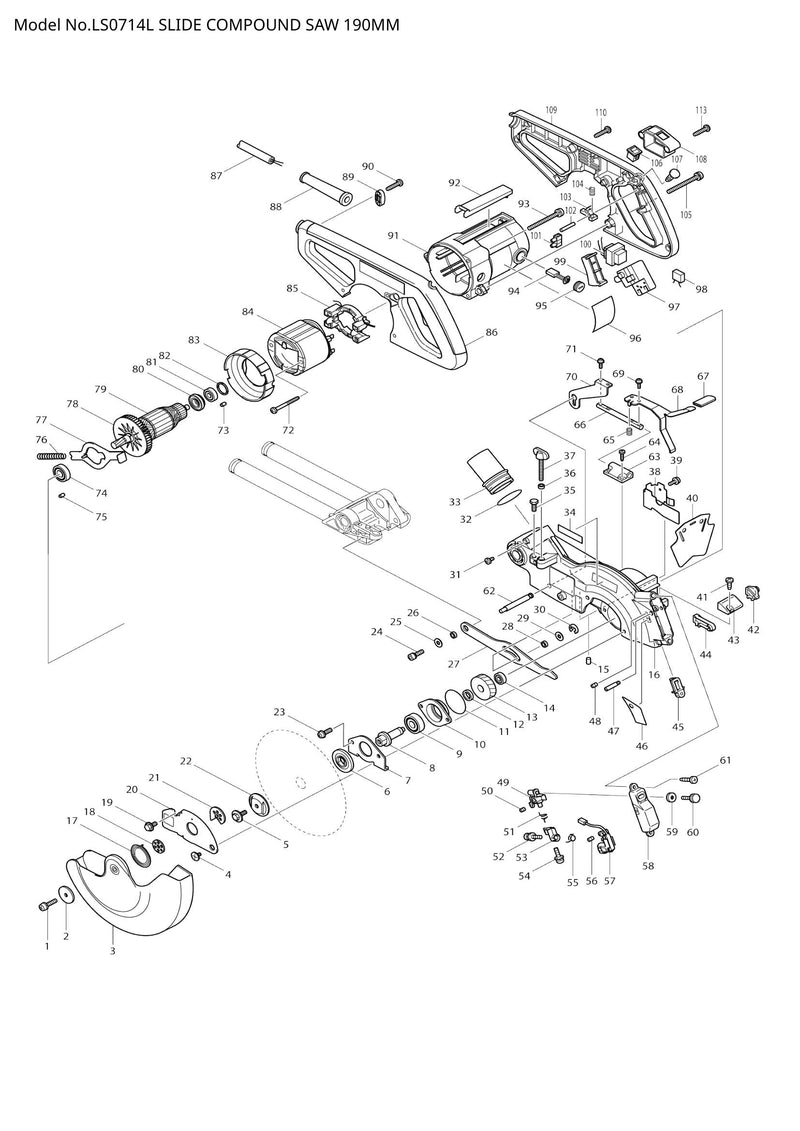 LS0714L exploded view