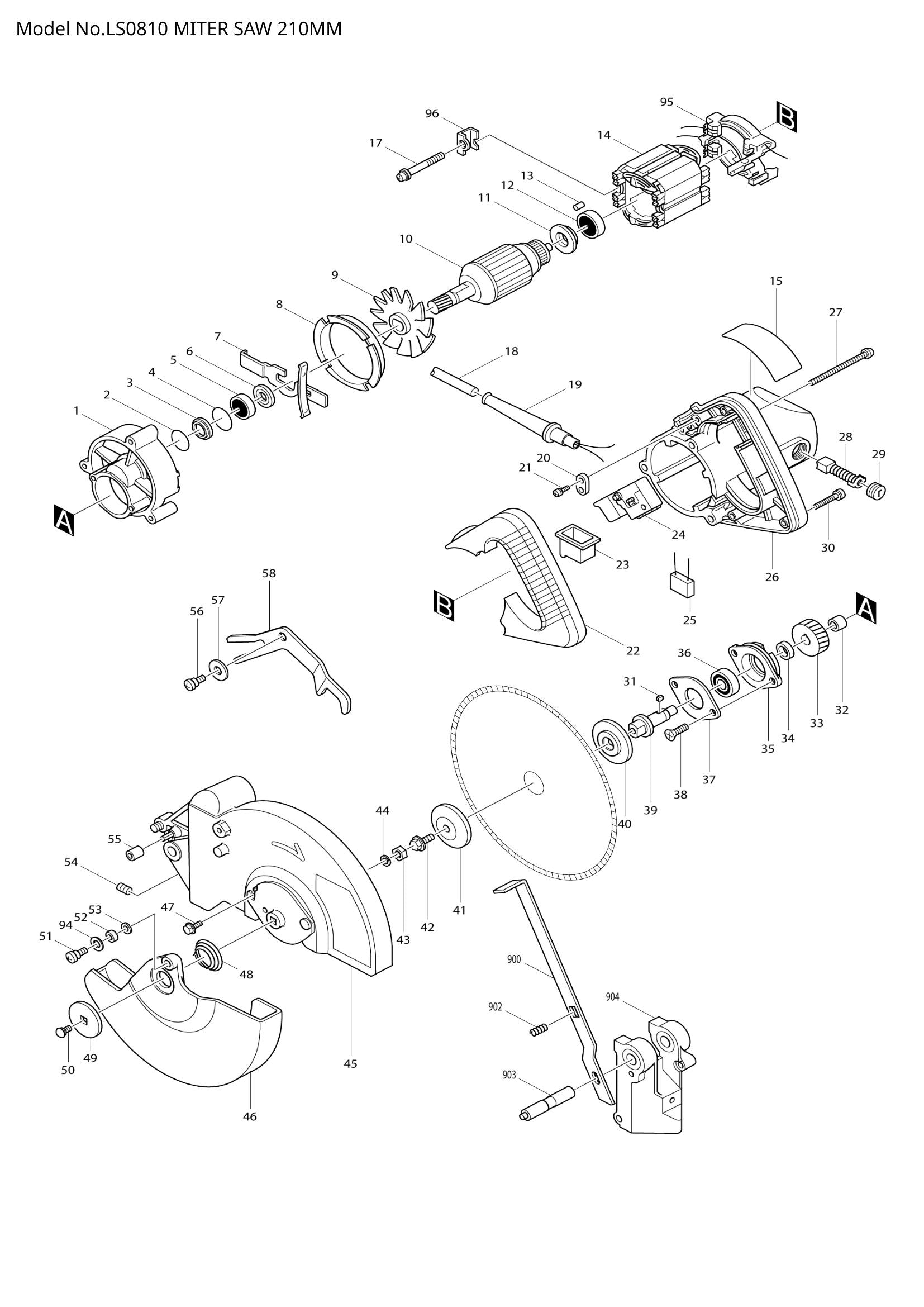 LS0810 exploded view