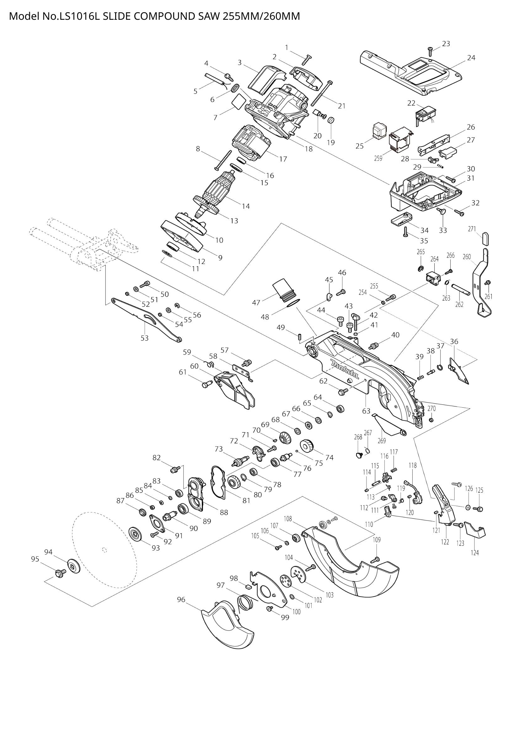 LS1016L exploded view