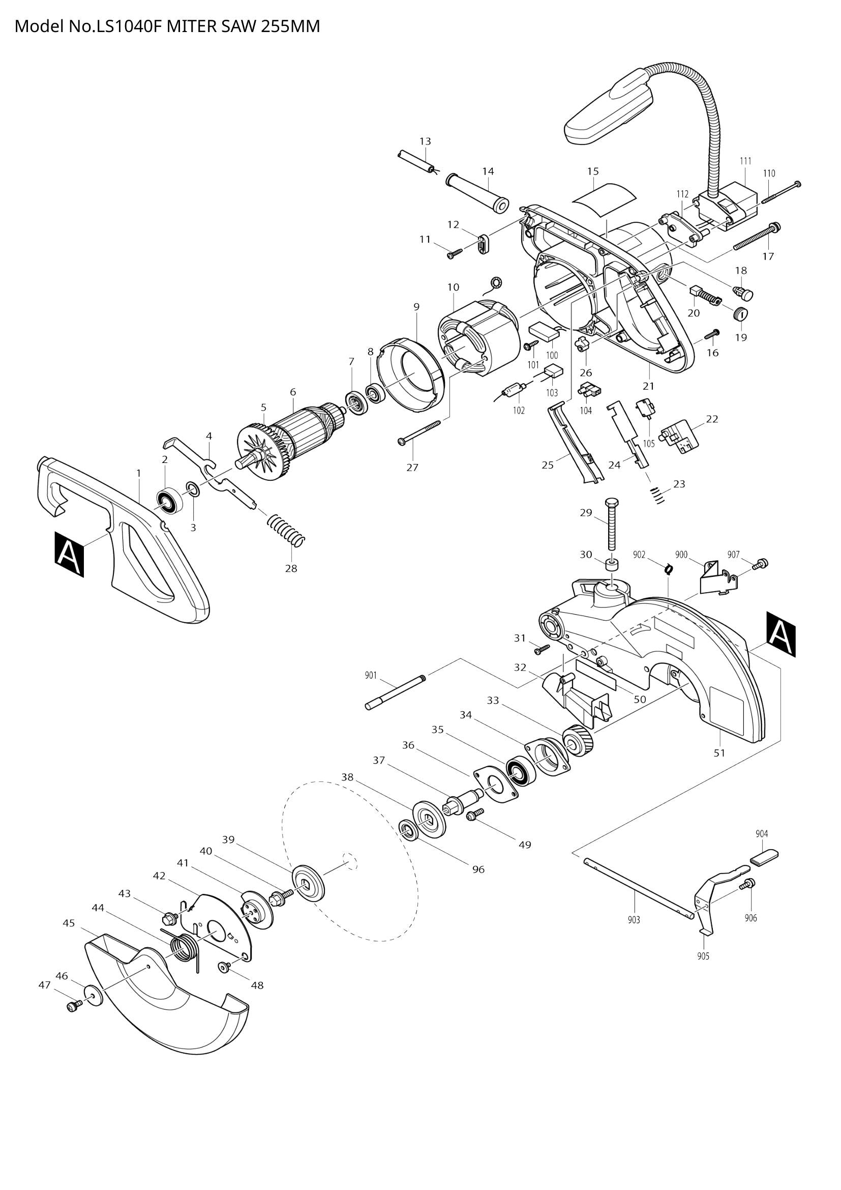 LS1040F exploded view