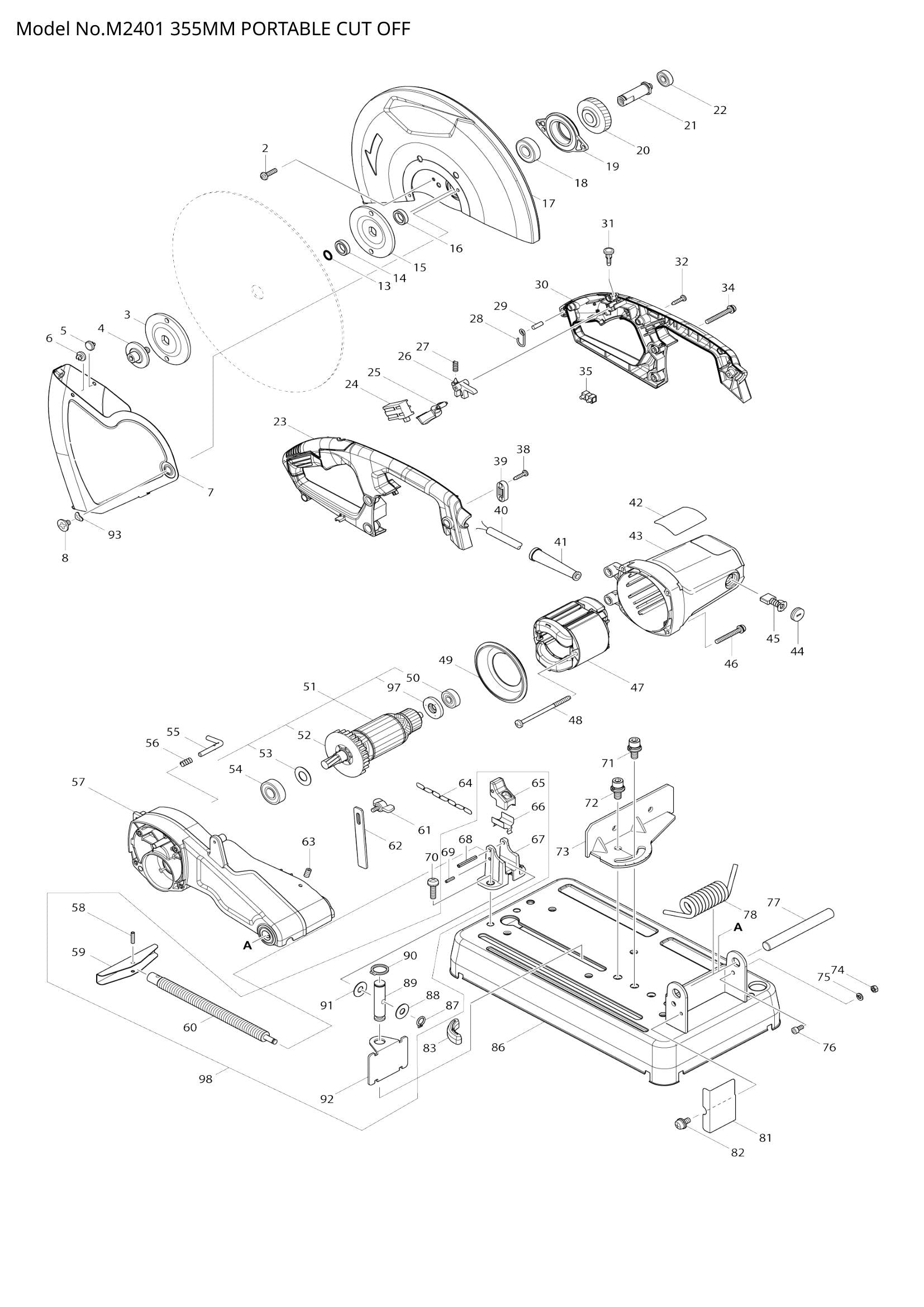 M2401 exploded view
