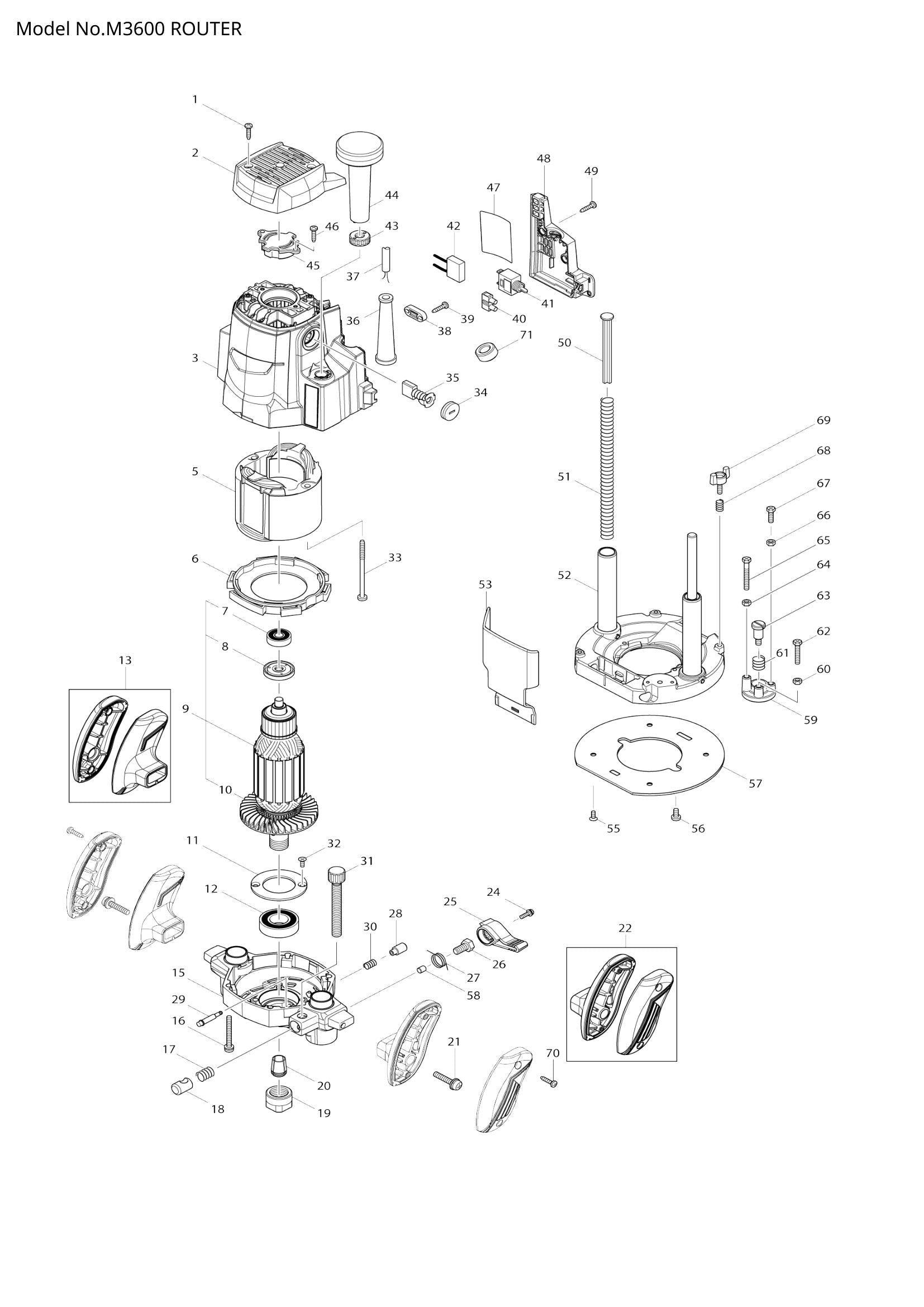 M3600 exploded view