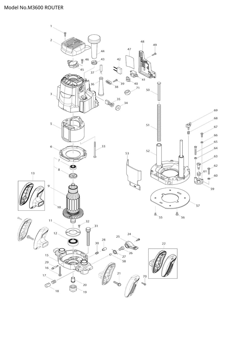 M3600 exploded view