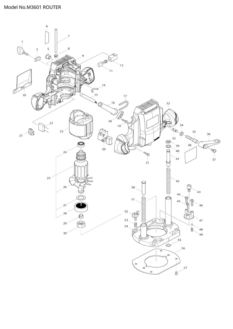 M3601 exploded view