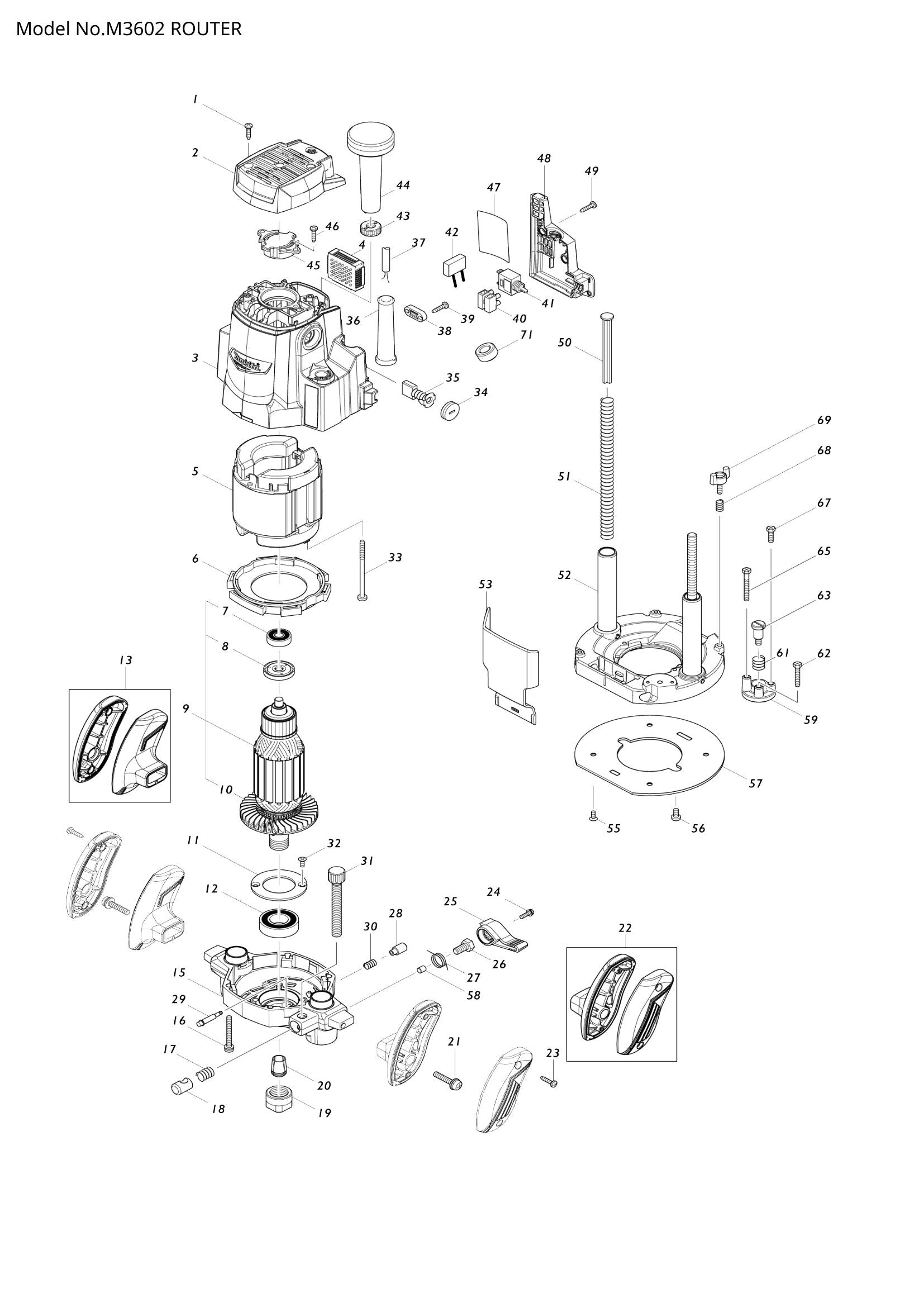 M3602 exploded view