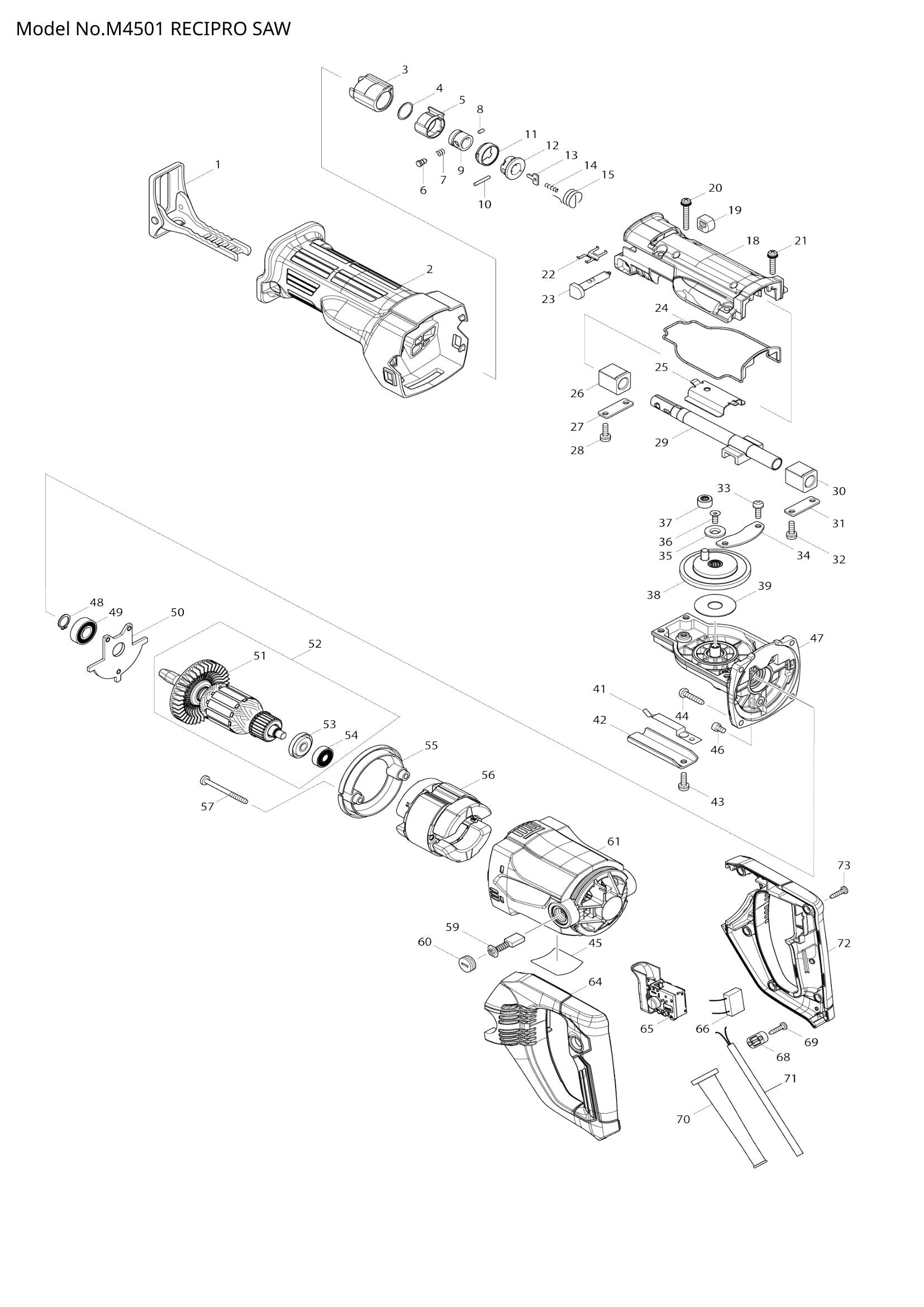 M4501 exploded view