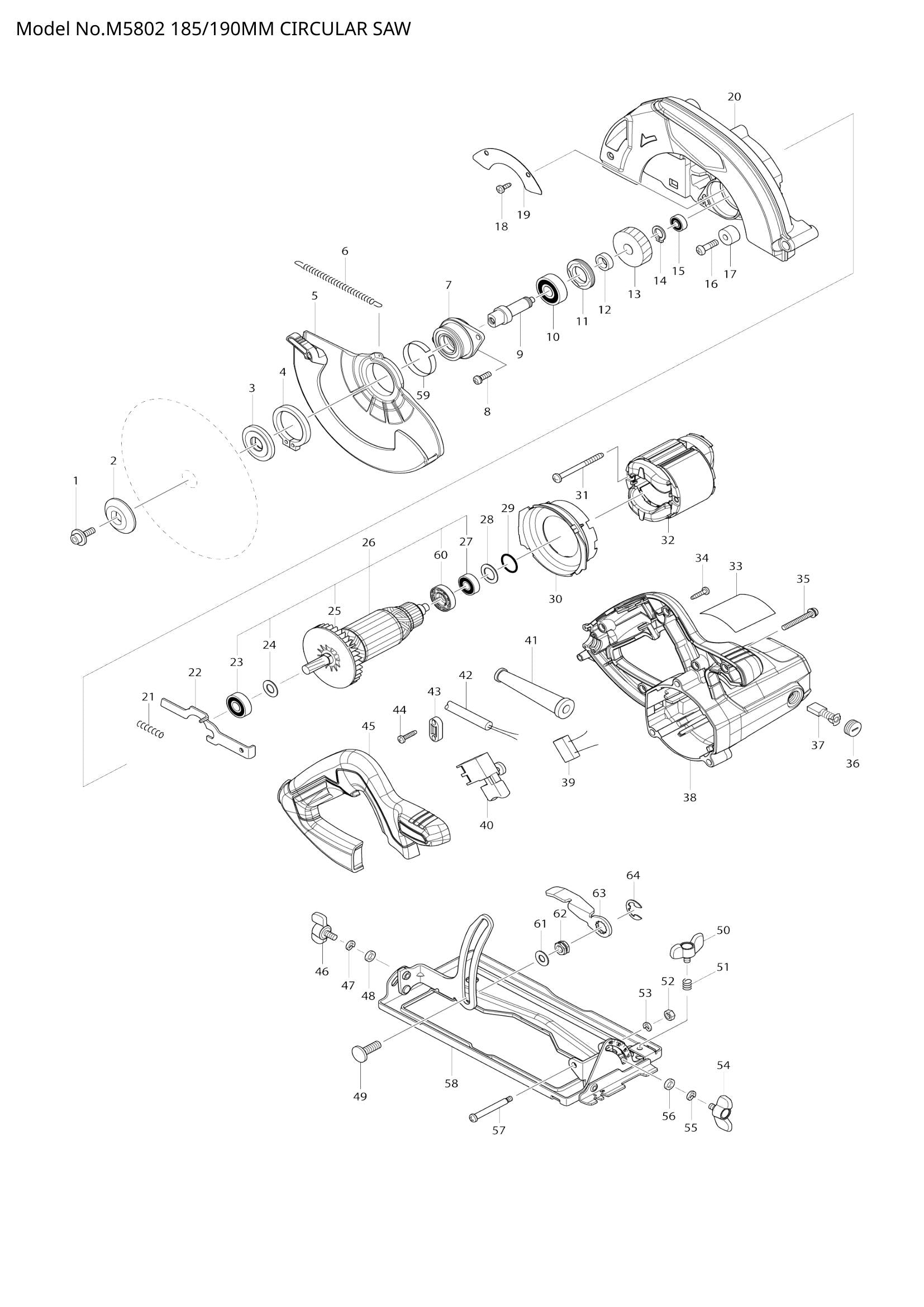 M5802 exploded view