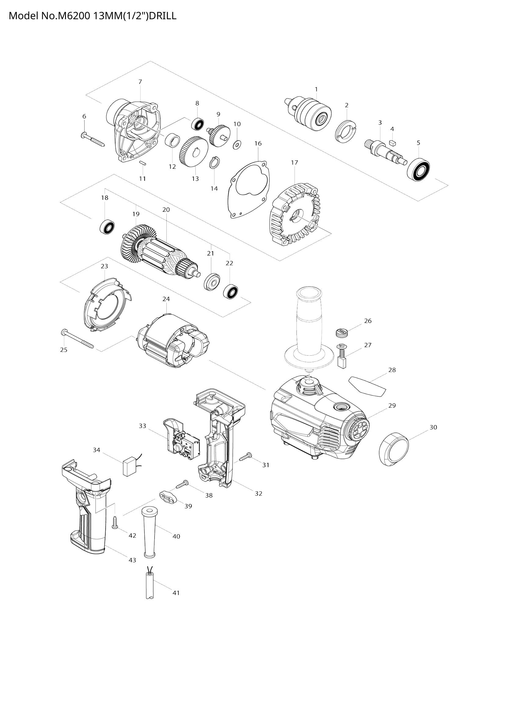 M6200 exploded view