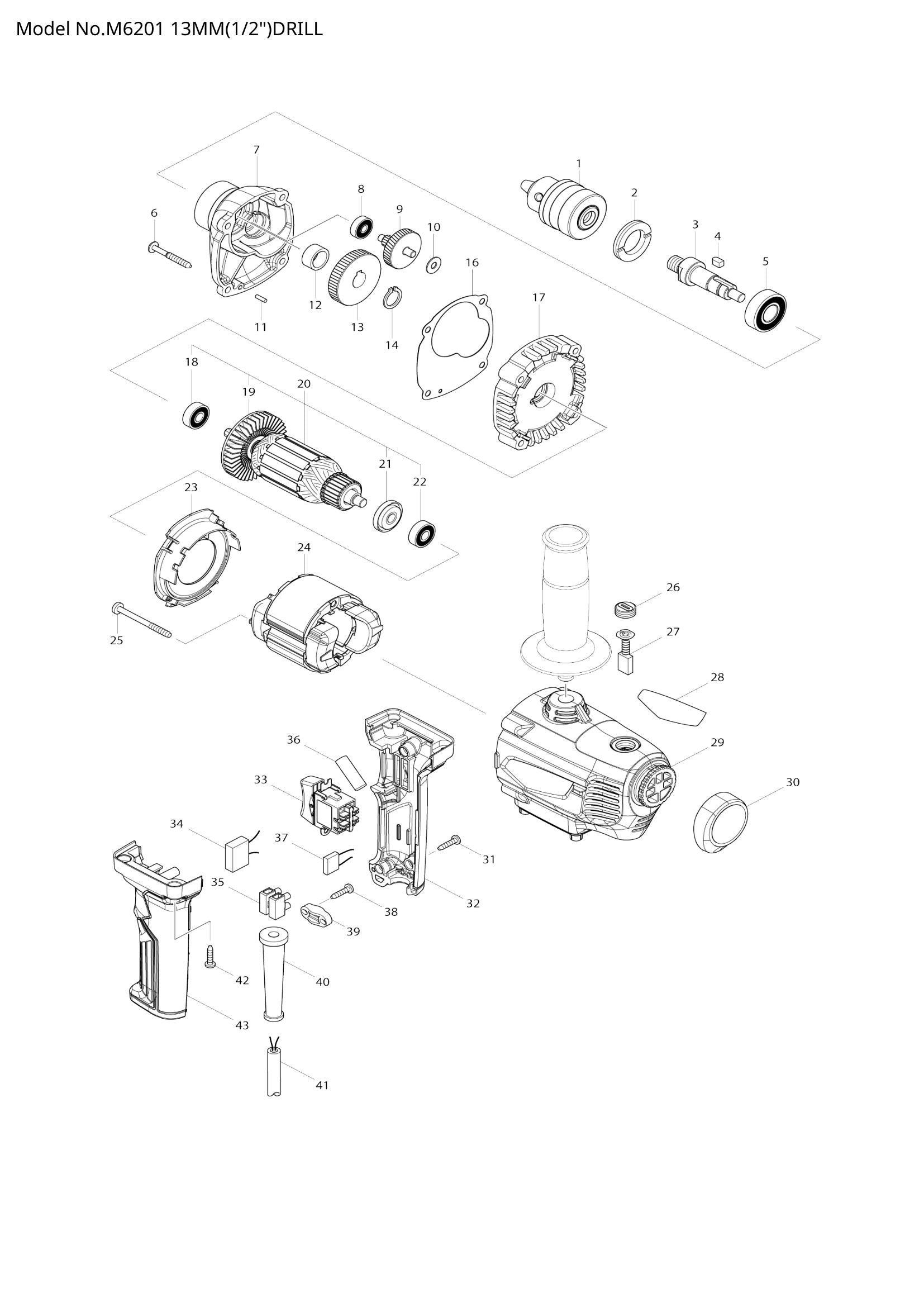 M6201 exploded view