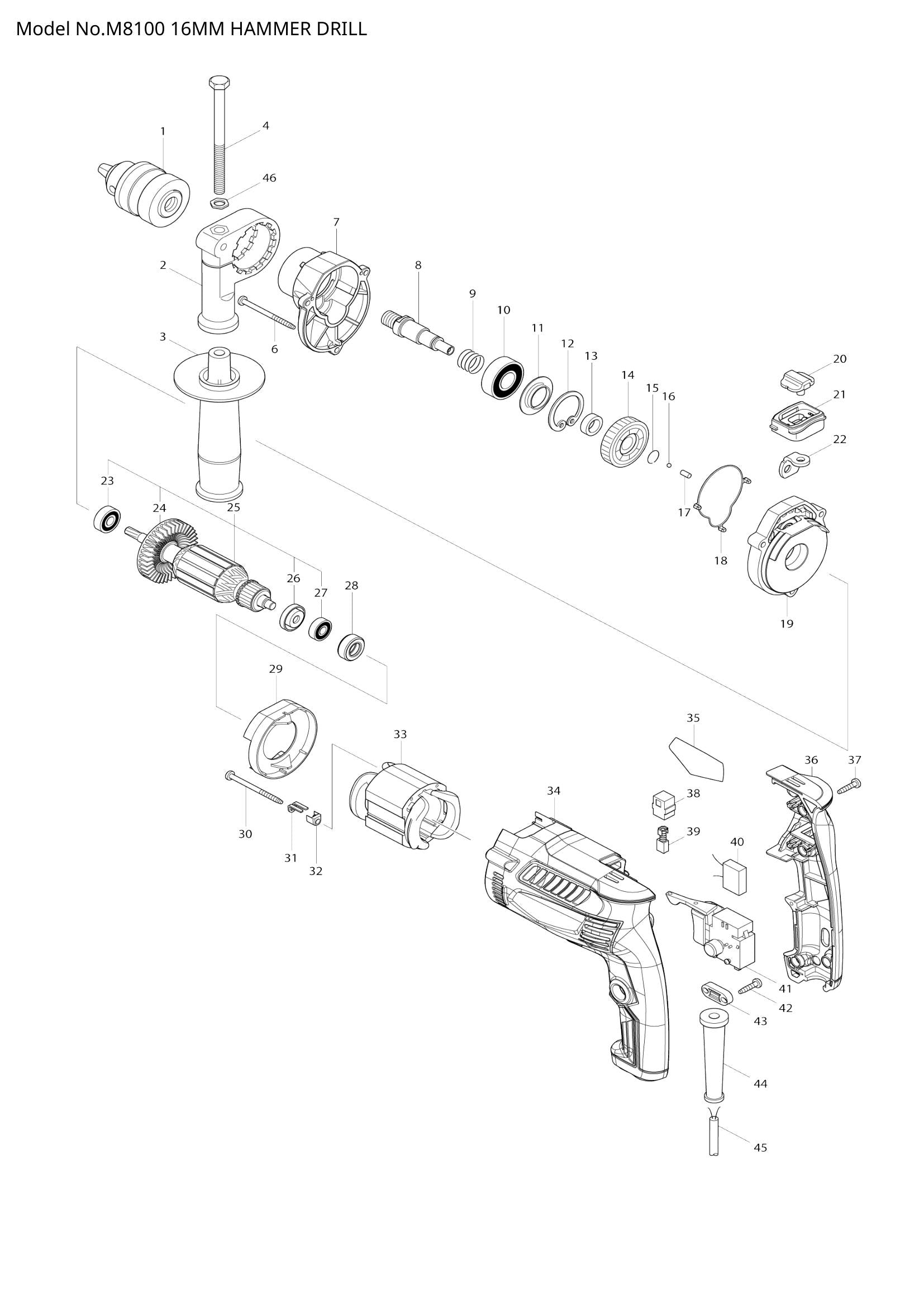 M8100 exploded view
