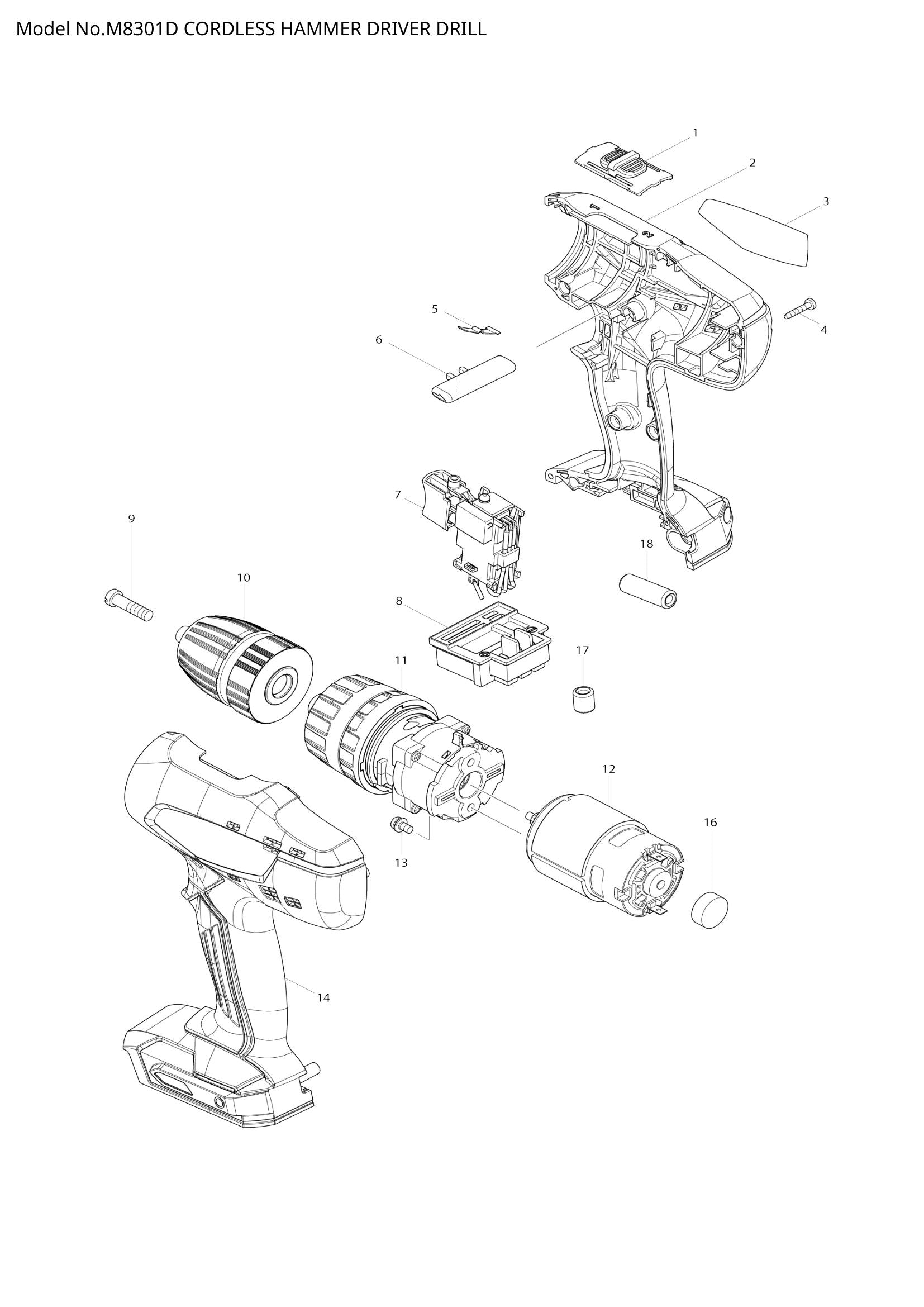 M8301D exploded view