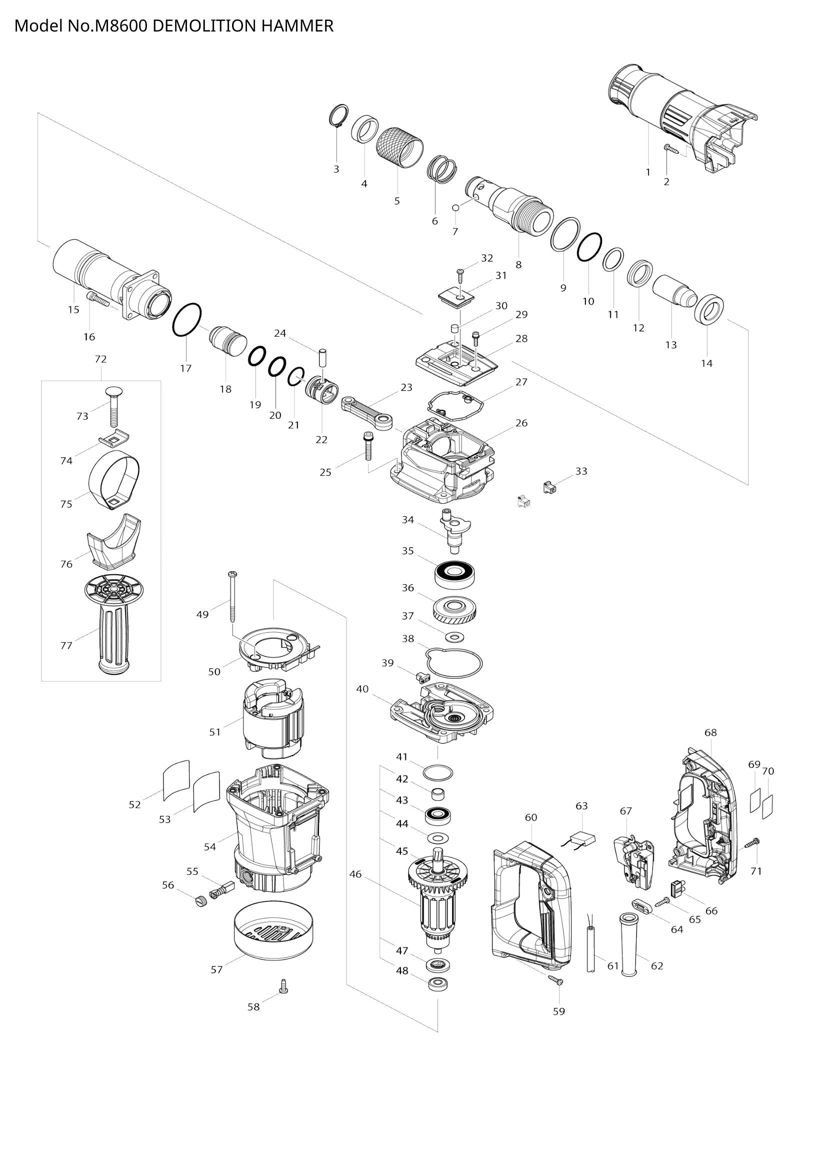 M8600 exploded view