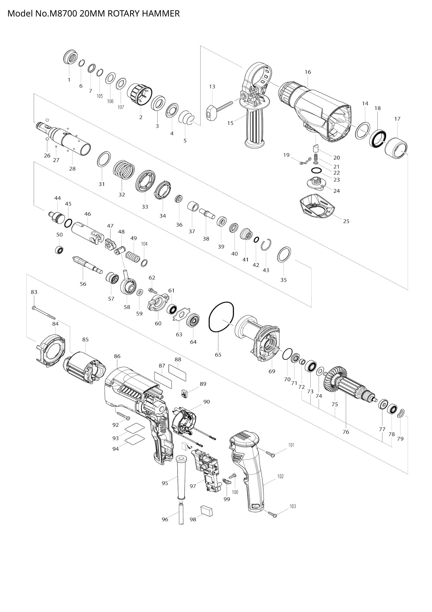 M8700 exploded view