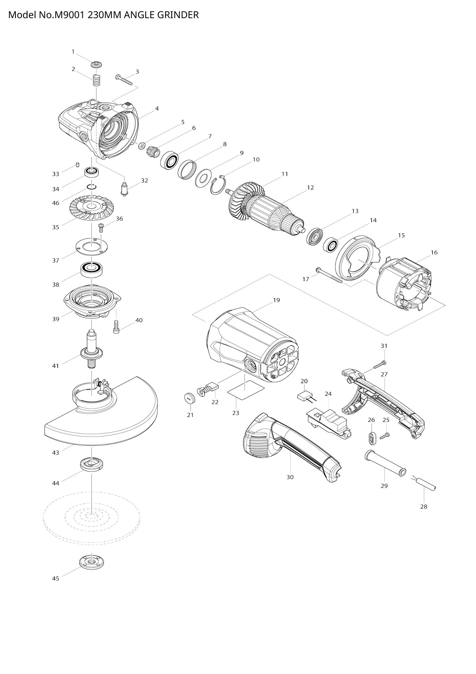 M9001 exploded view