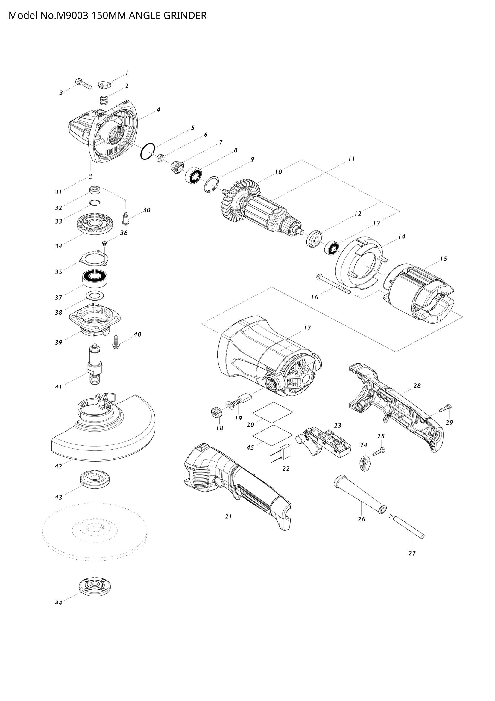 M9003 exploded view