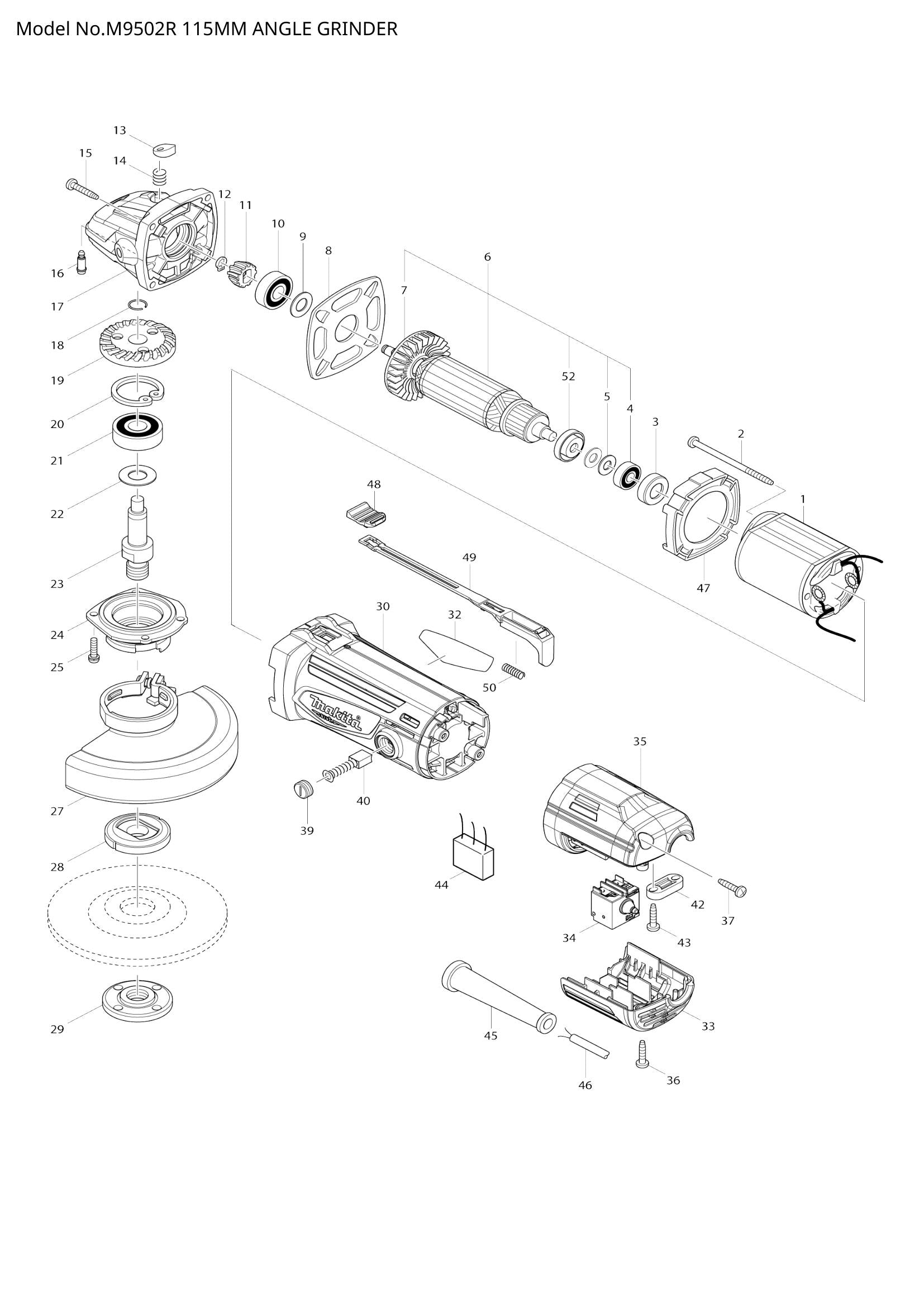 M9502R exploded view