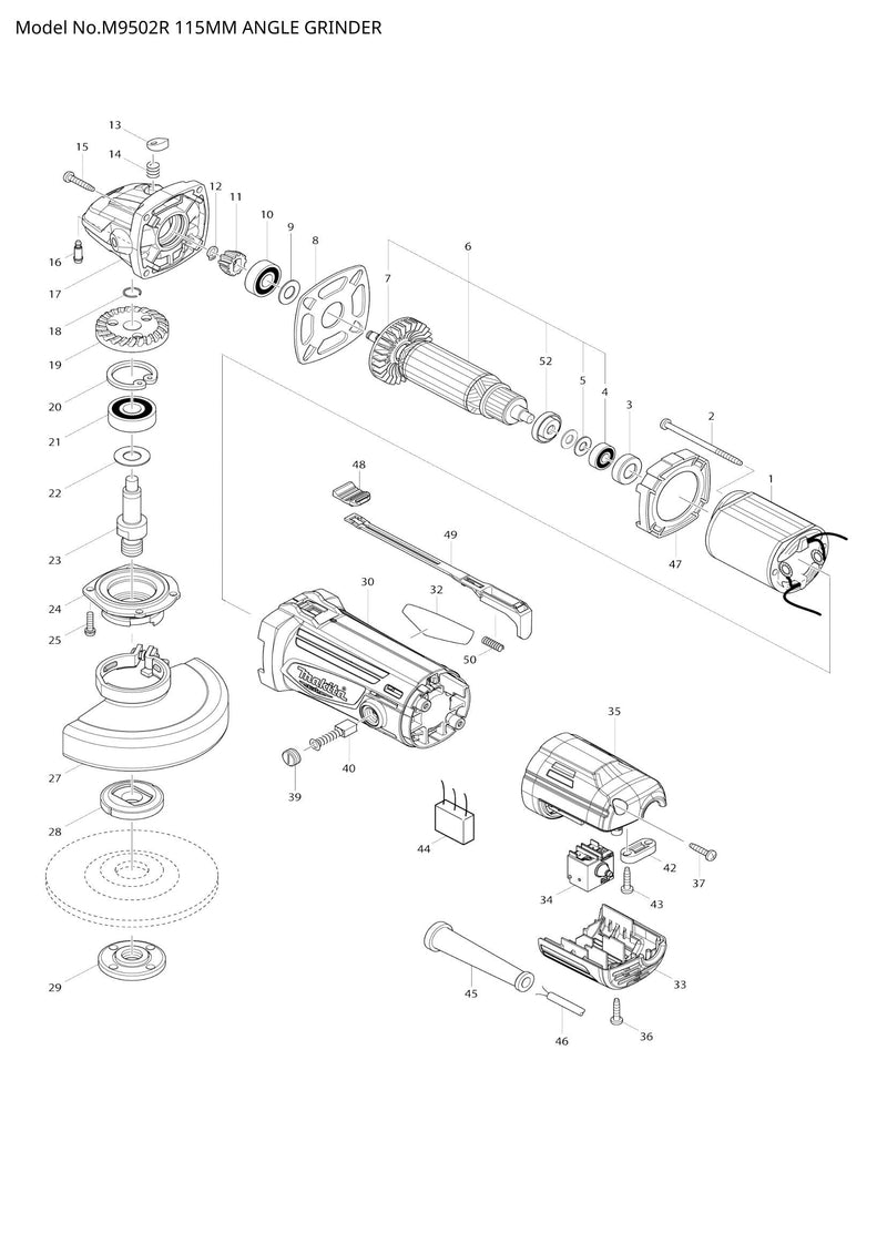 M9502R exploded view