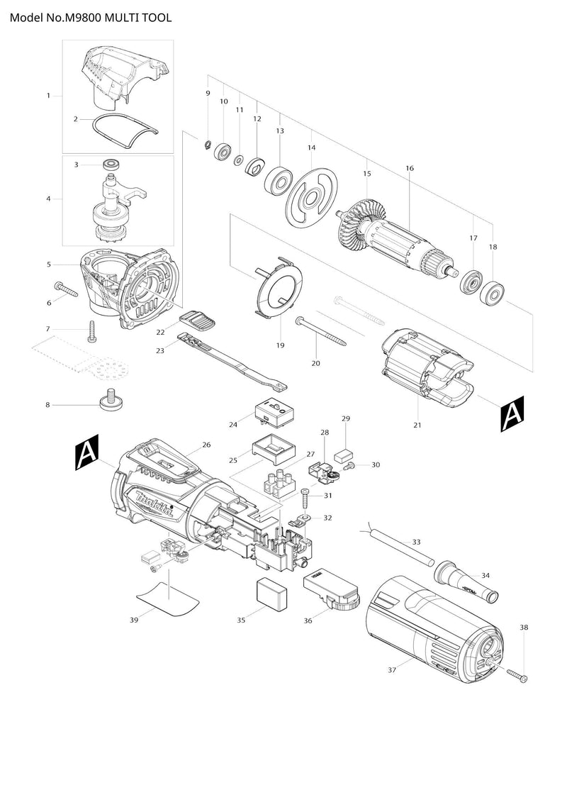 M9800 exploded view