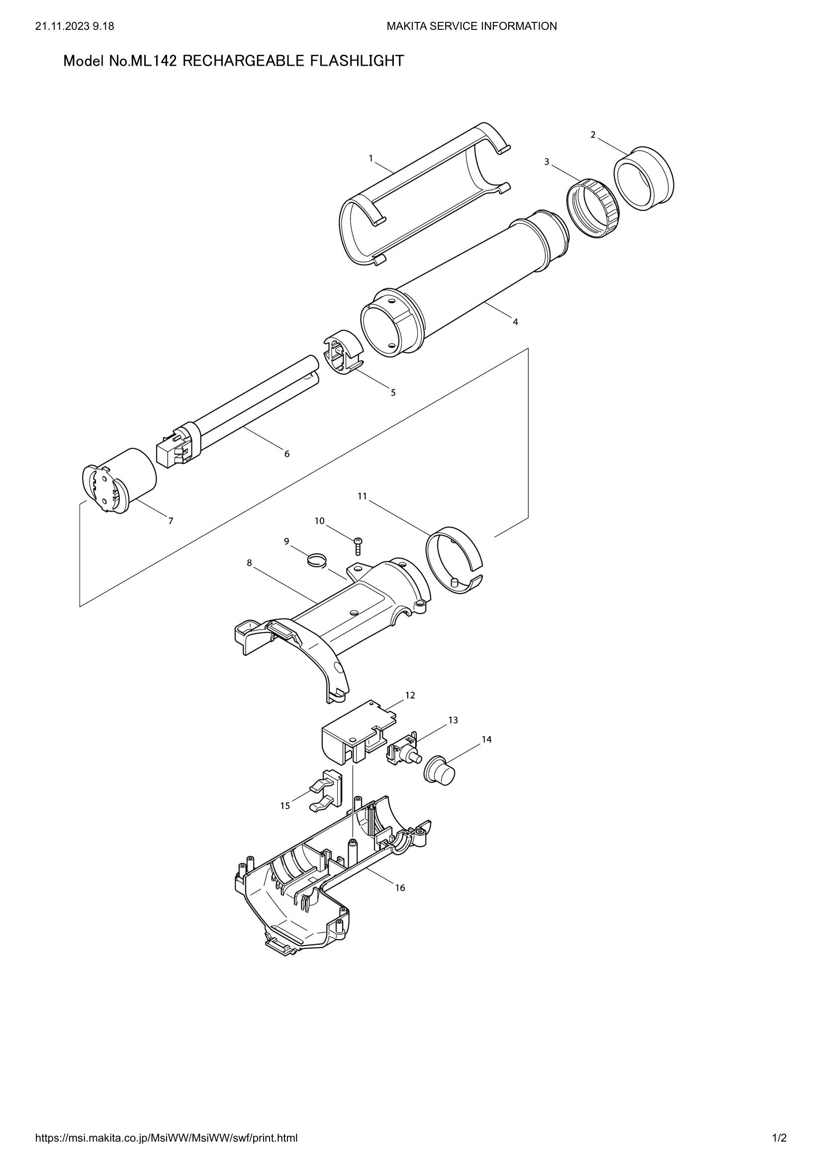 ML142 exploded view