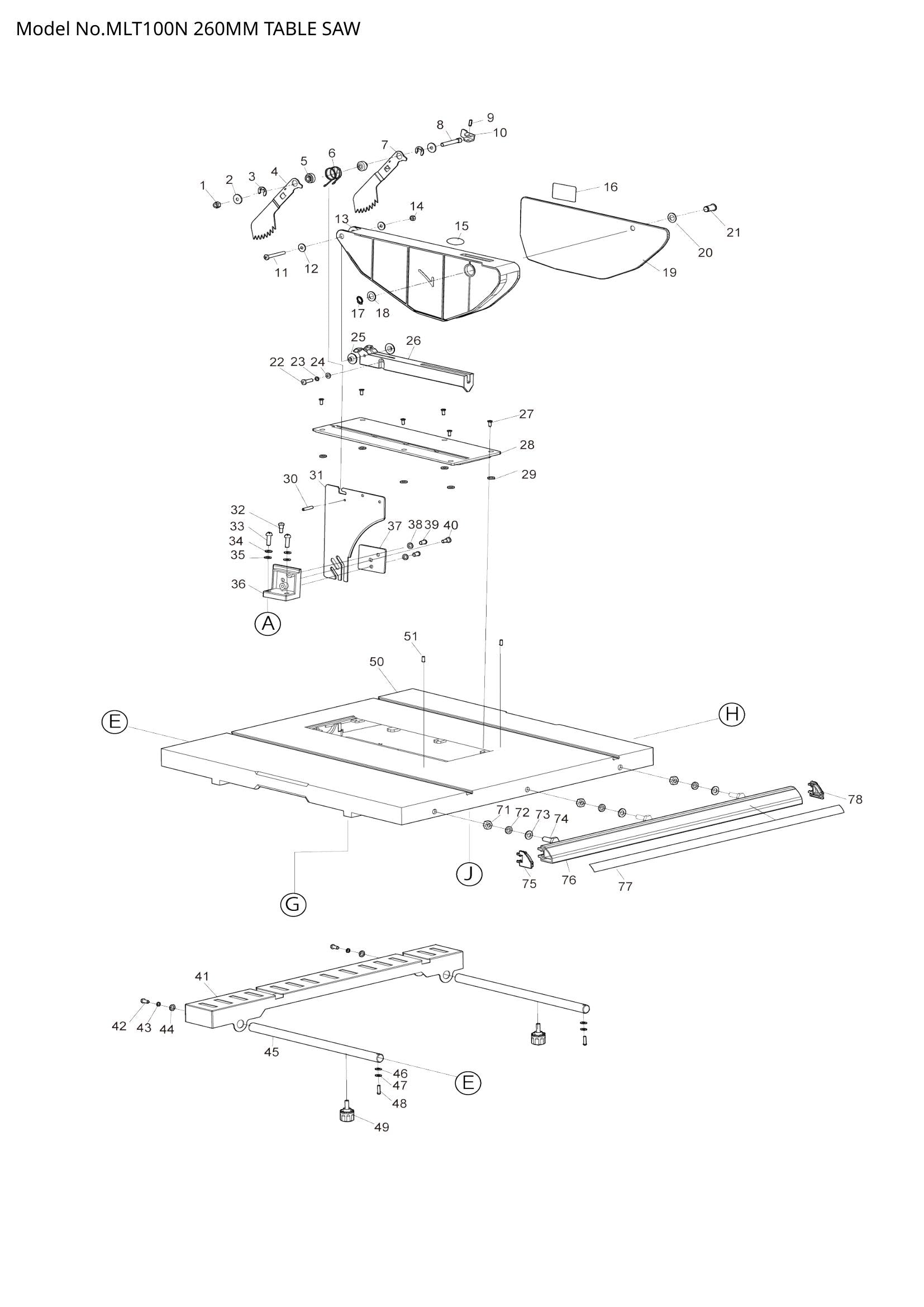 MLT100N exploded view