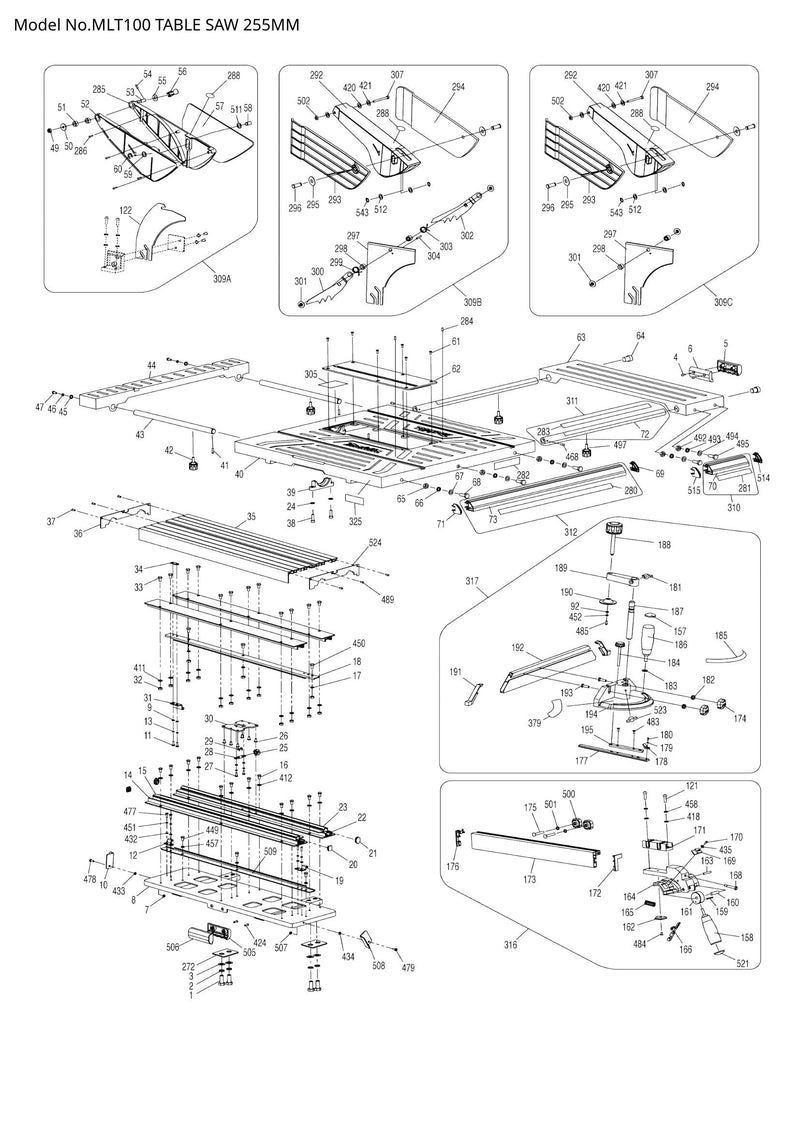 MLT100 exploded view