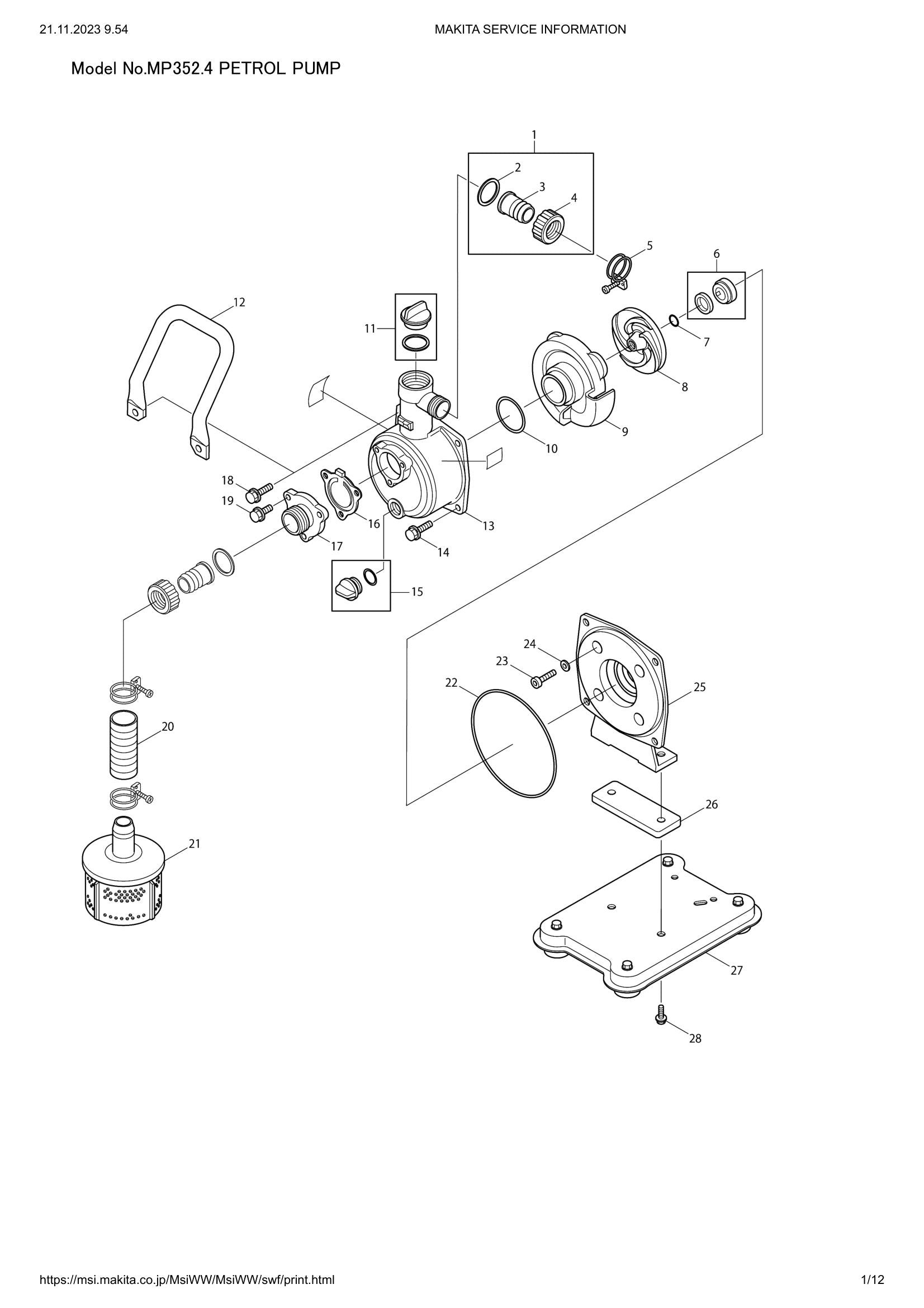 MP352 exploded view
