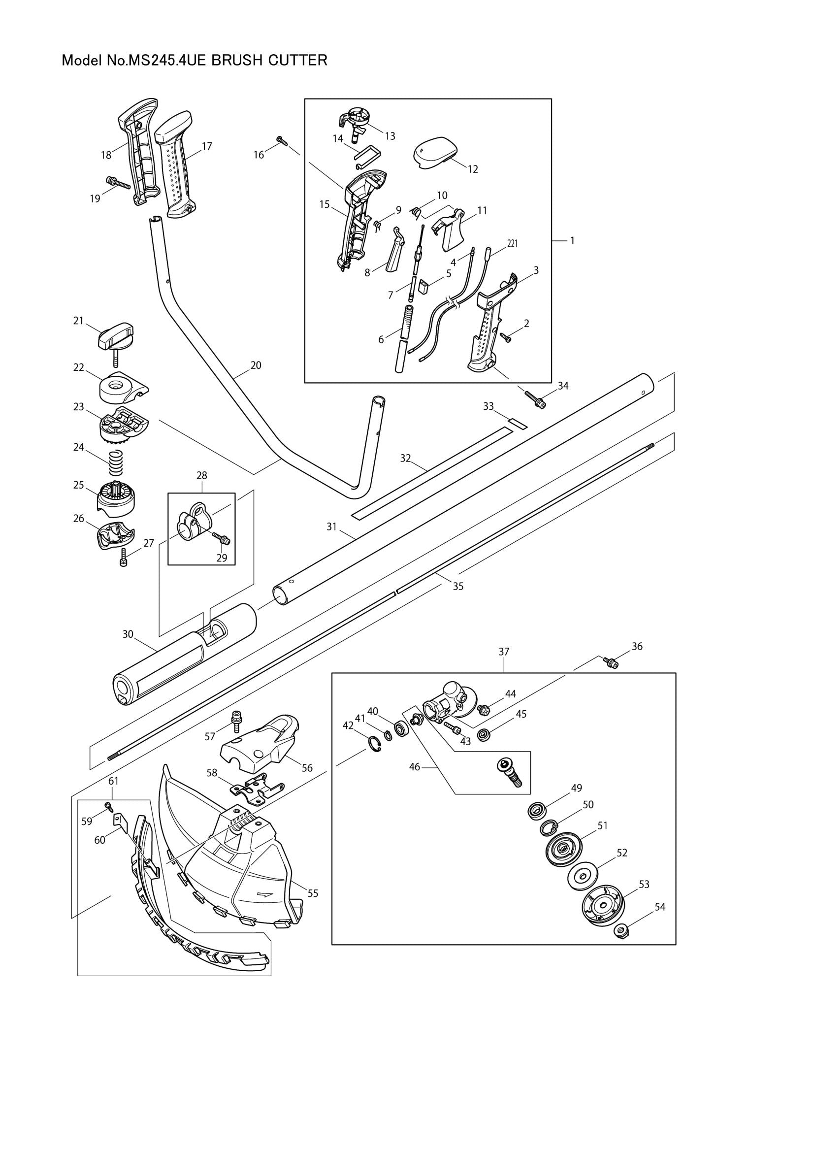 MS245 exploded view