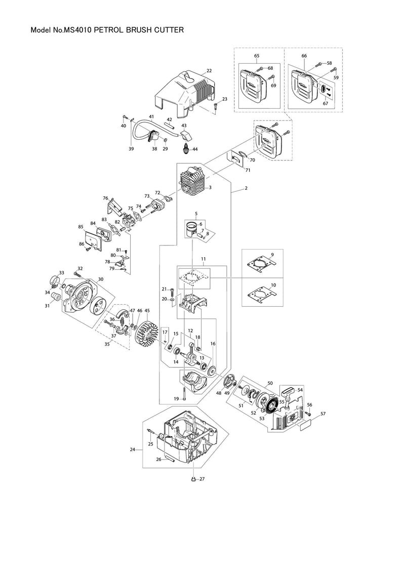 MS4010 exploded view