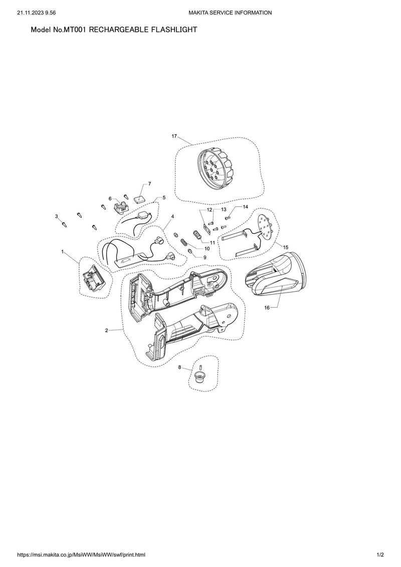 MT001 exploded view