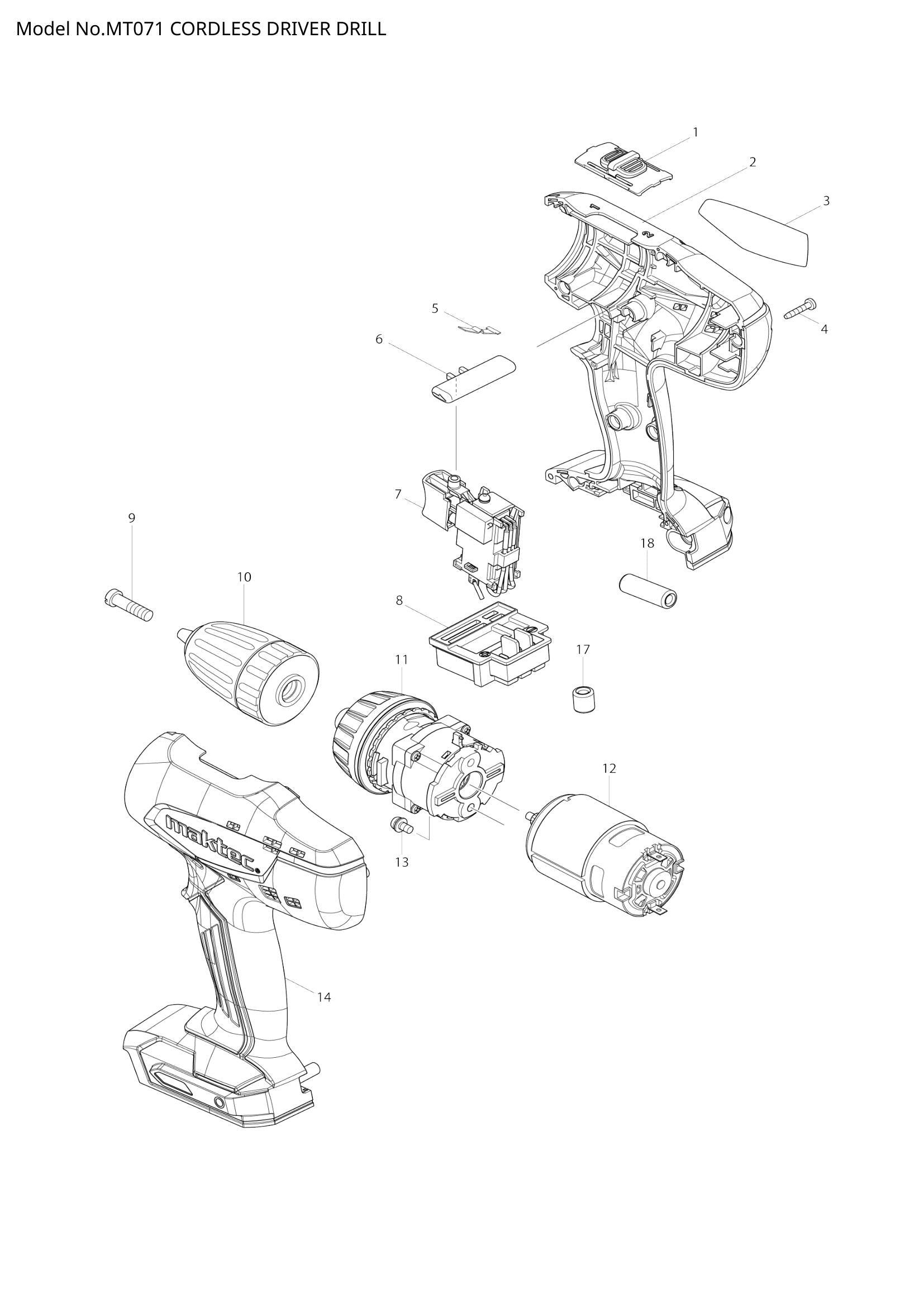 MT071 exploded view