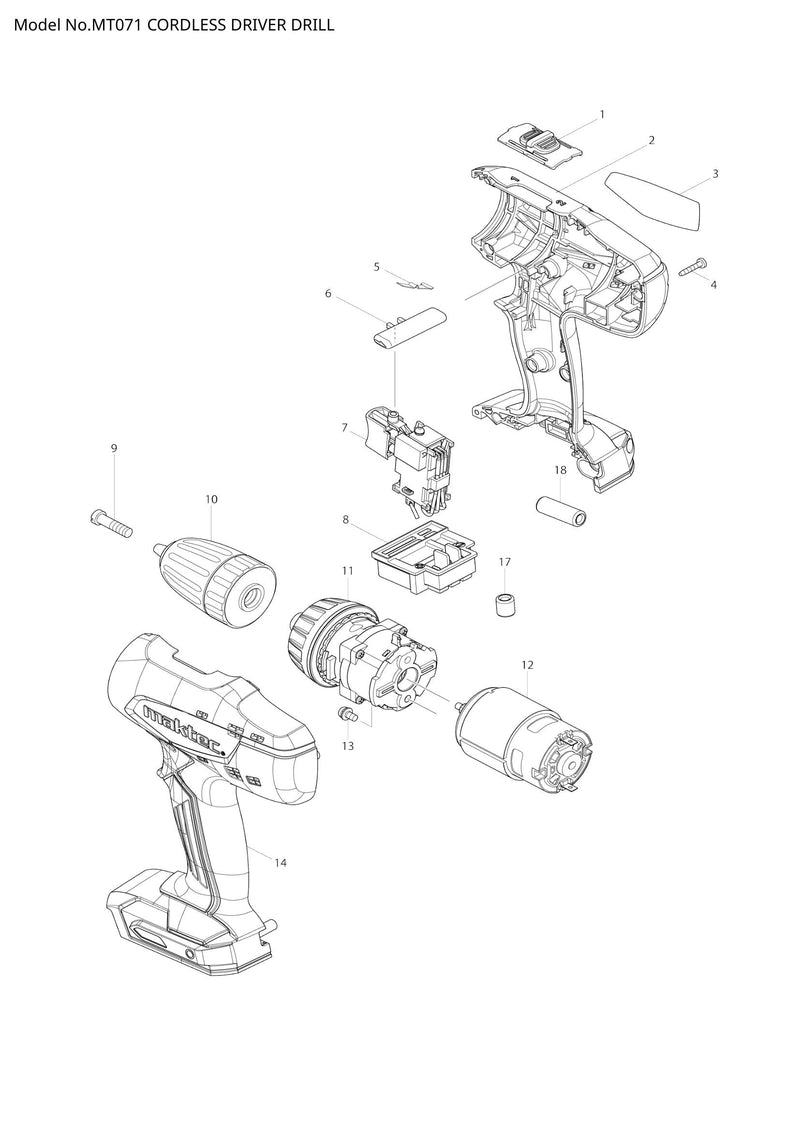 MT071 exploded view