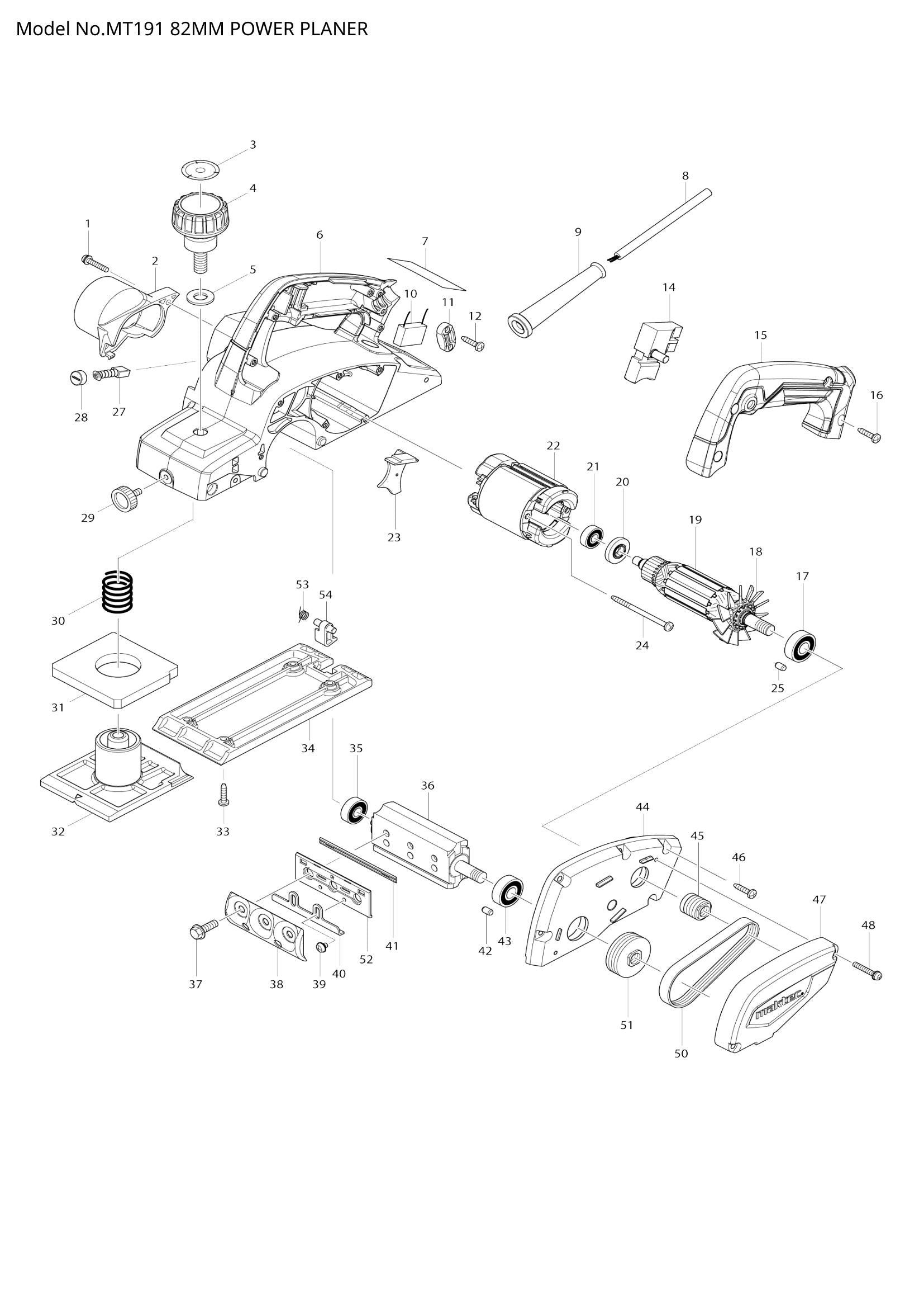 MT191 exploded view