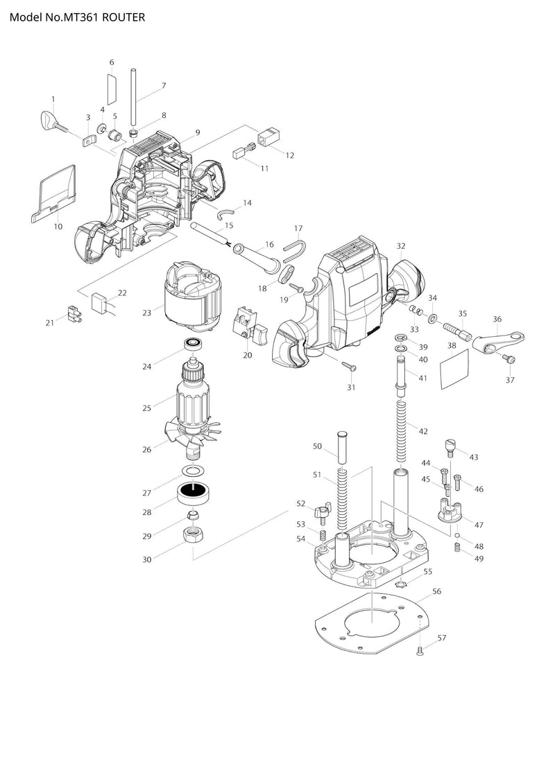 MT361 exploded view