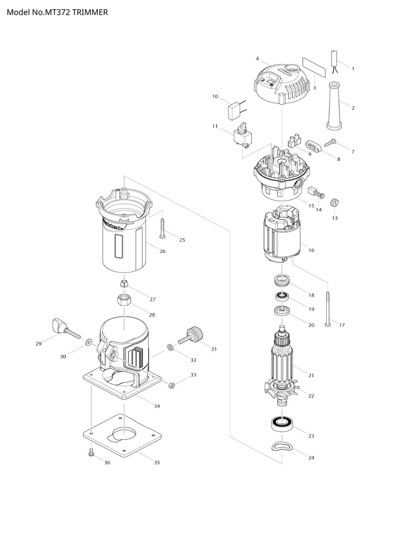 MT372 exploded view