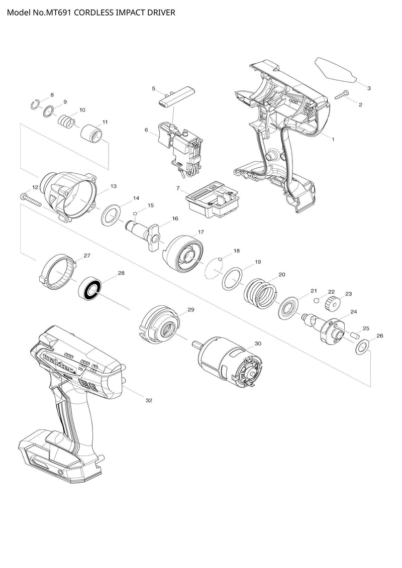MT691 exploded view
