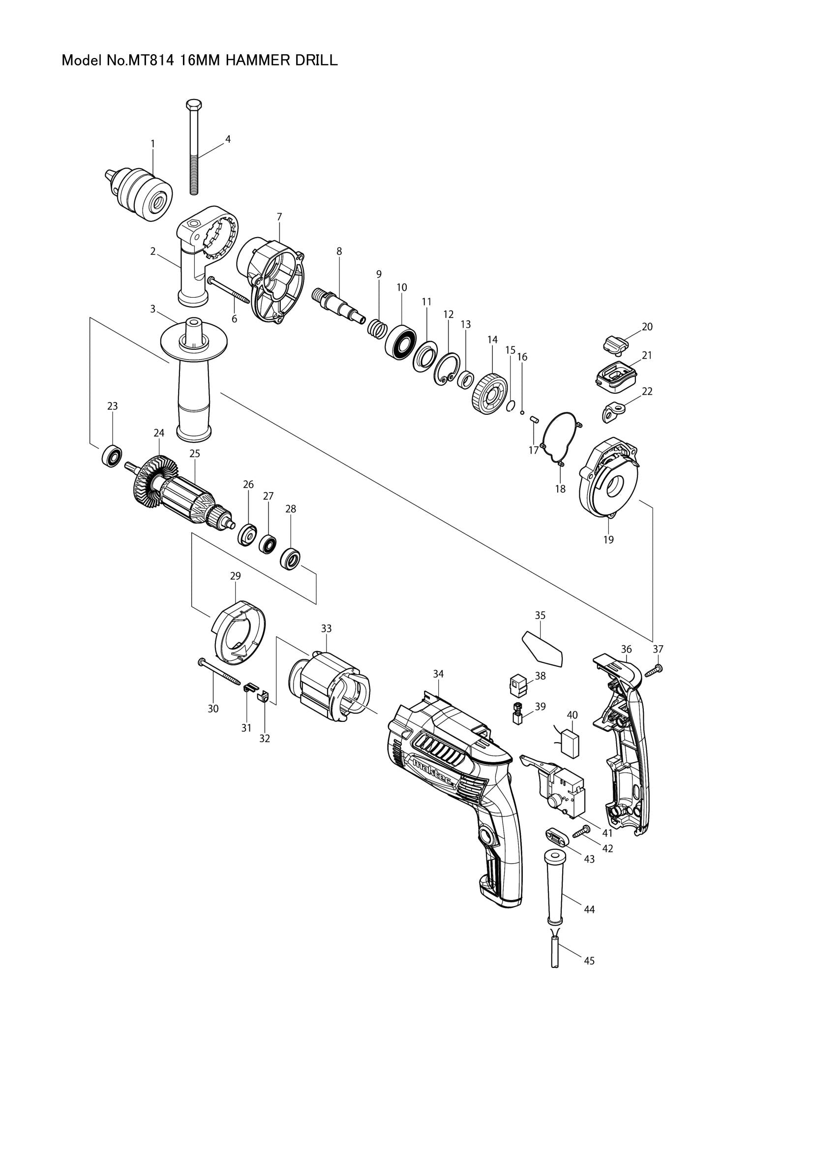 MT814 exploded view