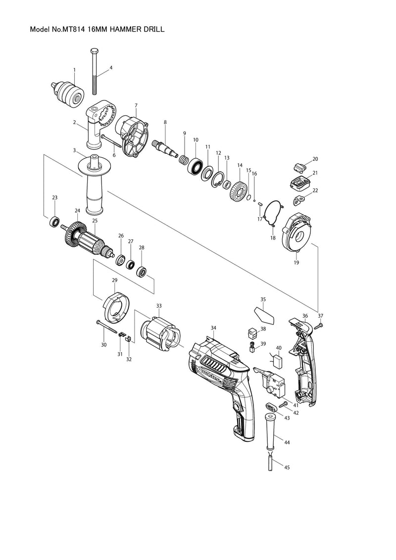 MT814 exploded view