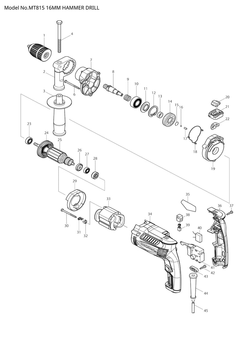 MT815 exploded view