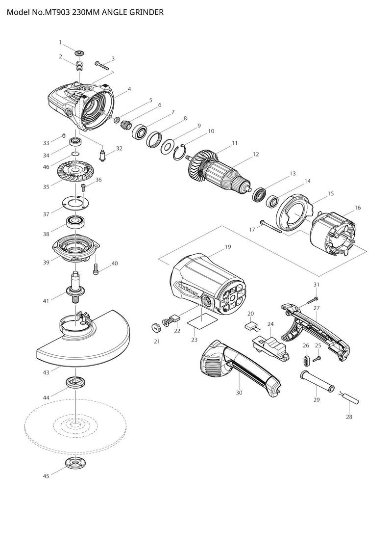 MT903 exploded view