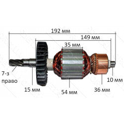 Makita 516803-7 – HM1202C ARMATŪROS ĮRENGIMAS