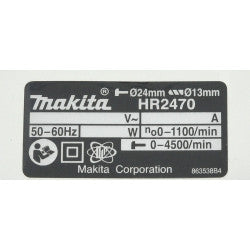 Makita 863538-4 – HR2470 NAMENSSCHILDEHR2470