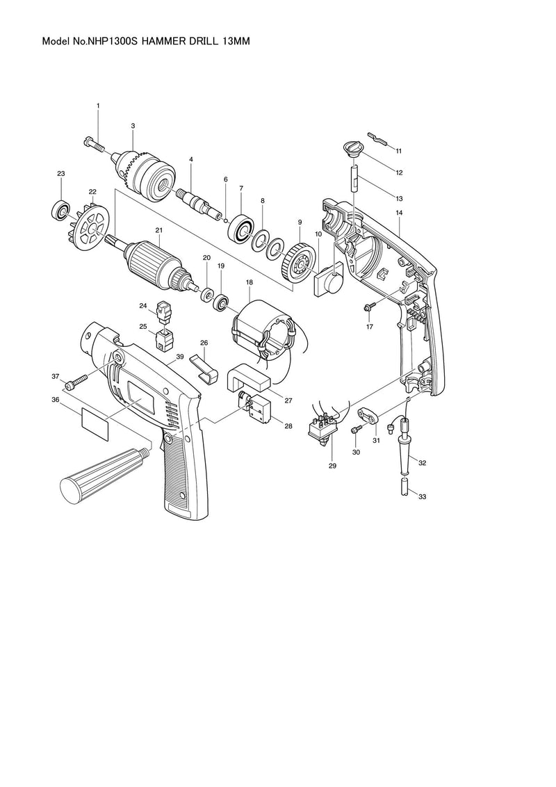 NHP1300S exploded view