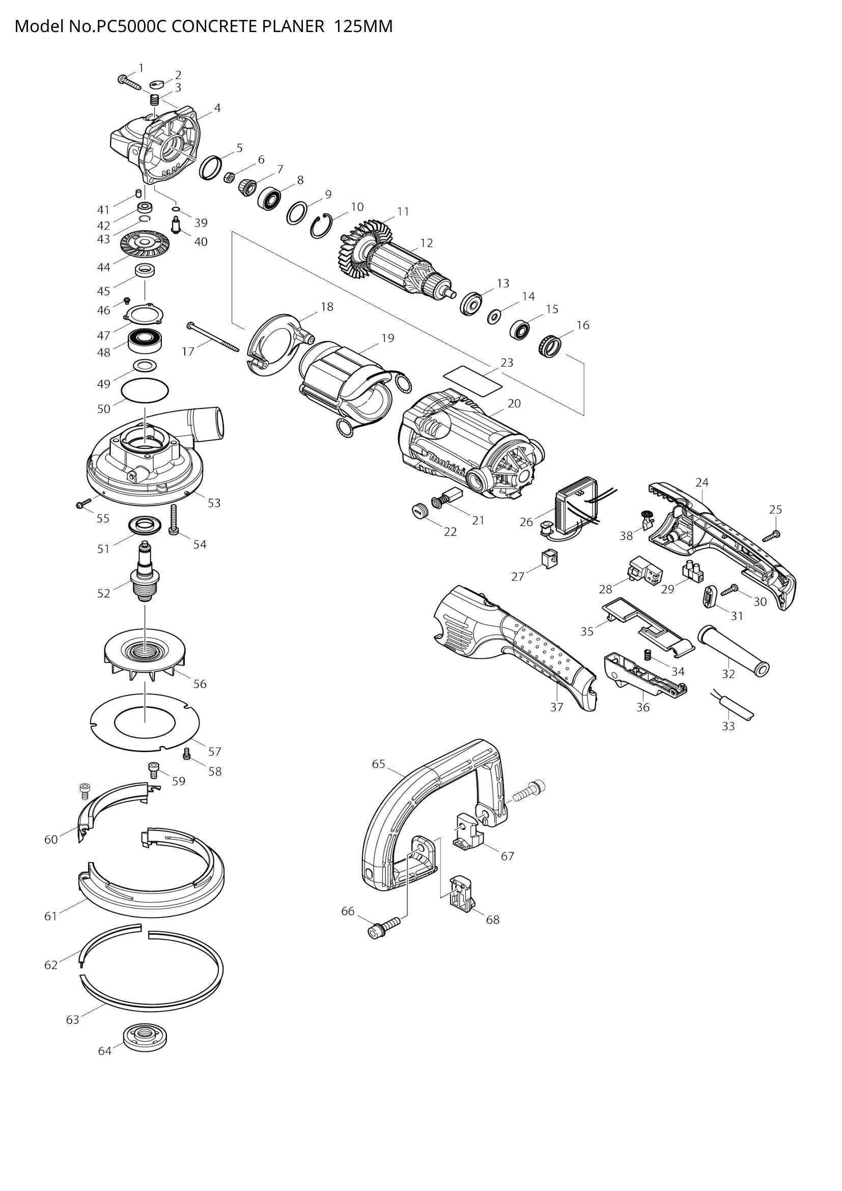 PC5000C exploded view