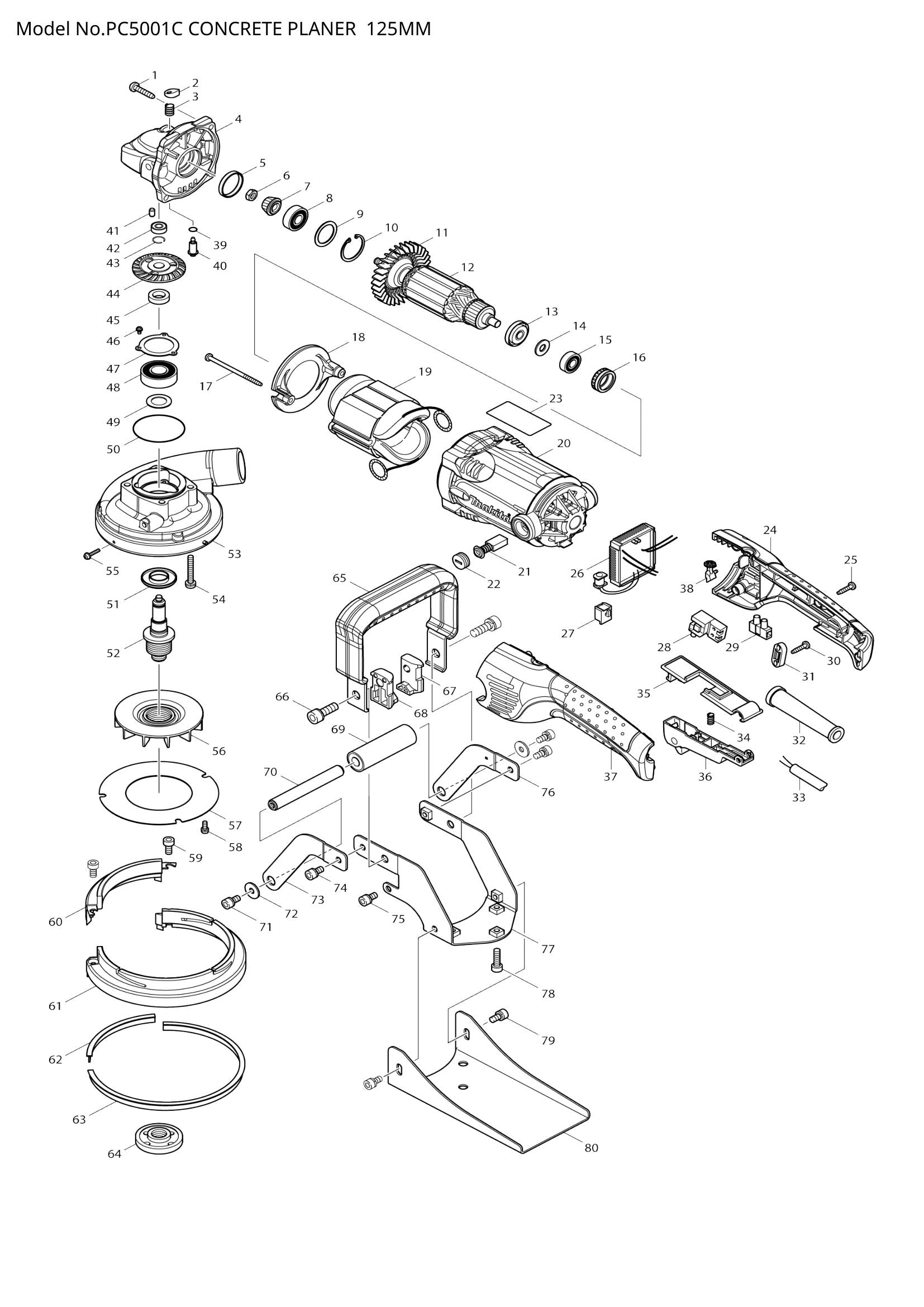 PC5001C exploded view