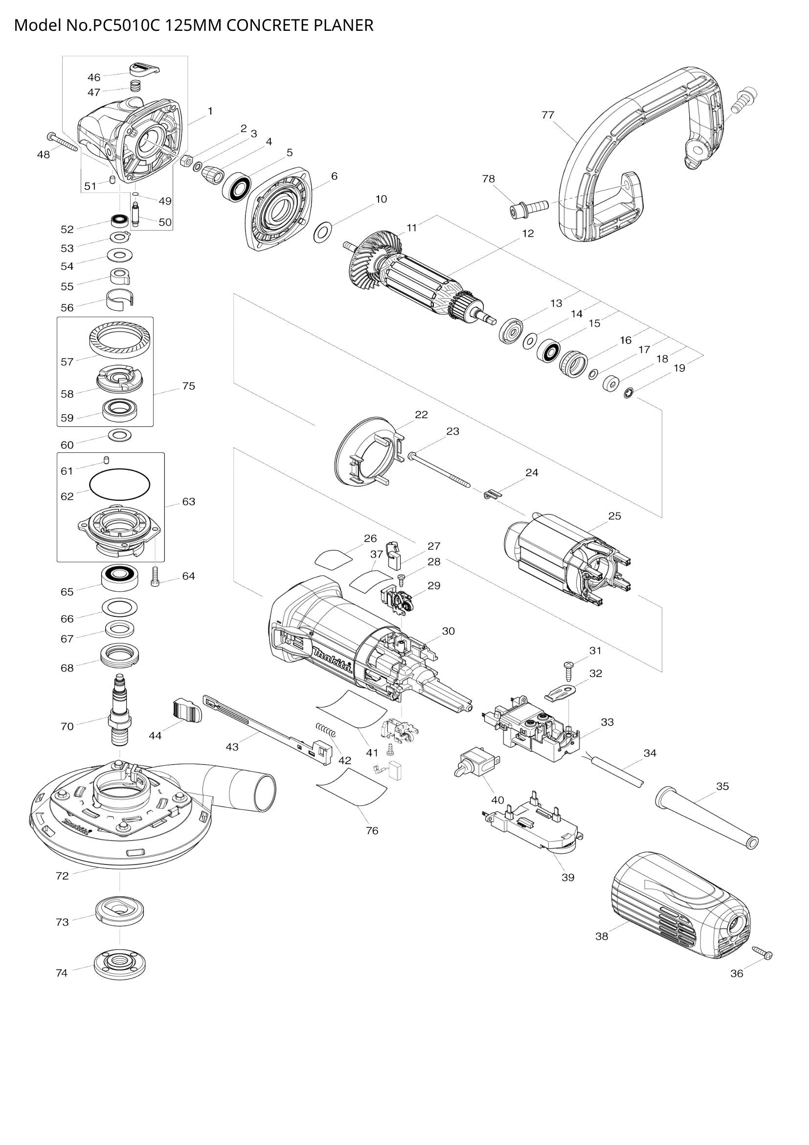 PC5010C exploded view
