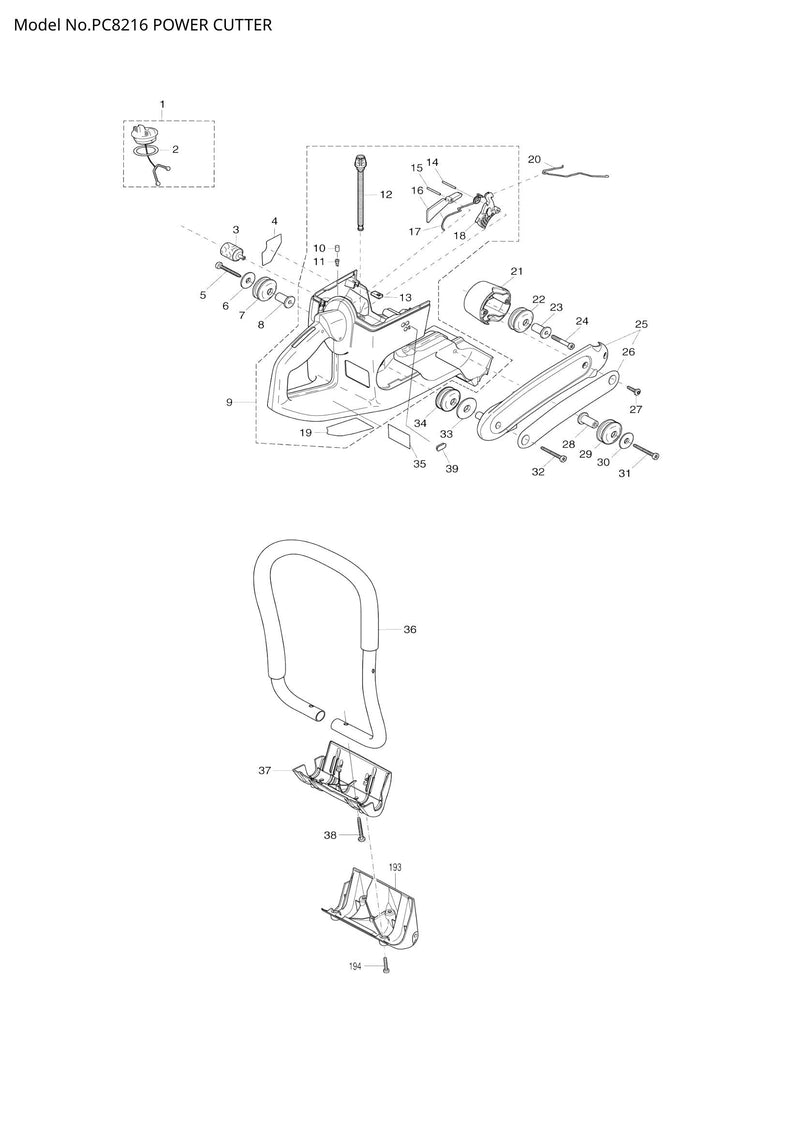 PC8216 exploded view
