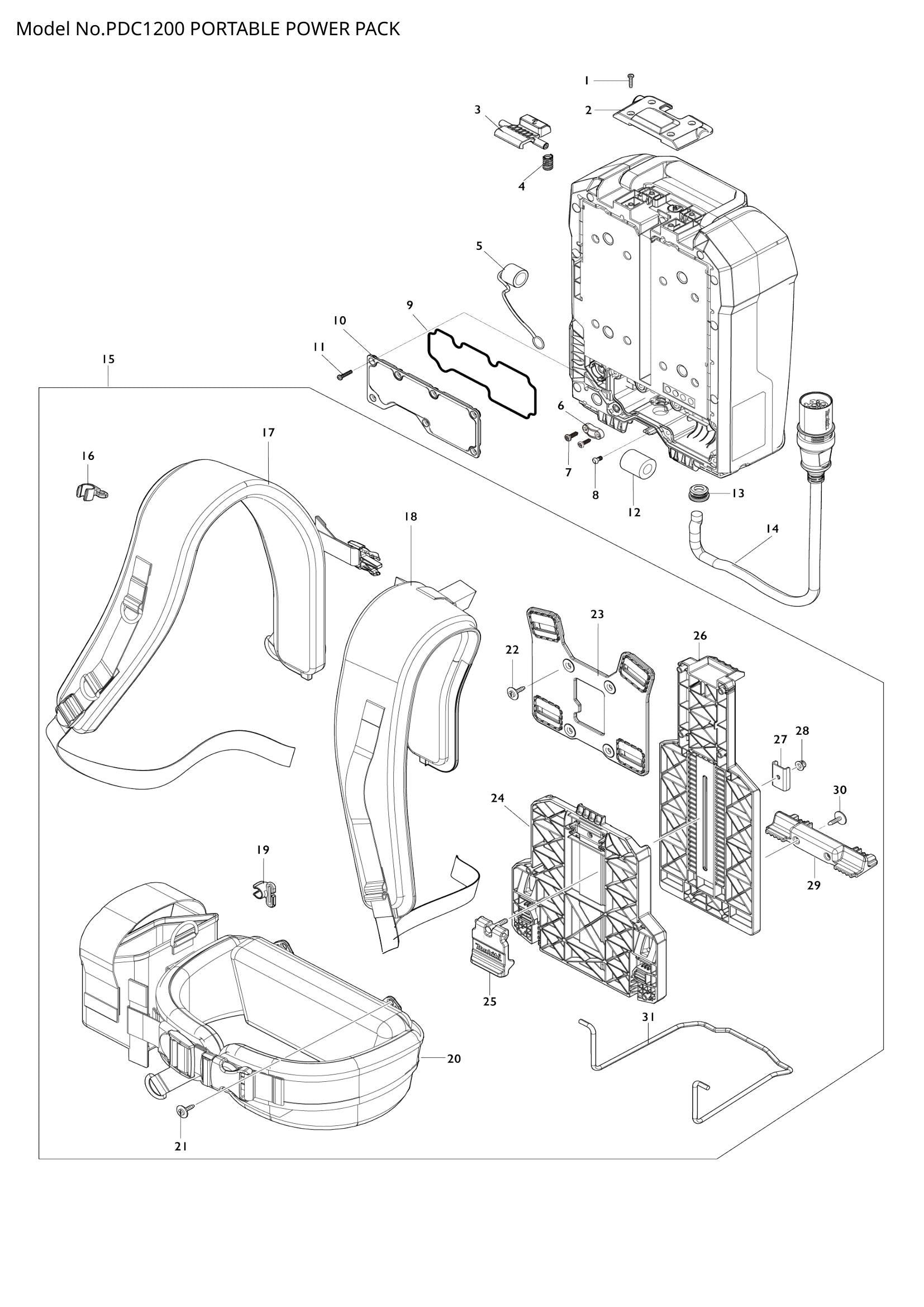 PDC1200 exploded view