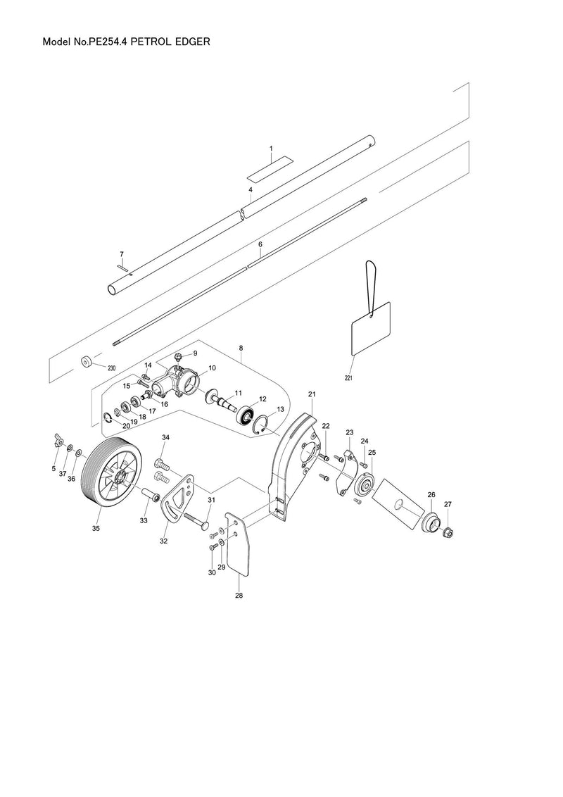 PE254 exploded view